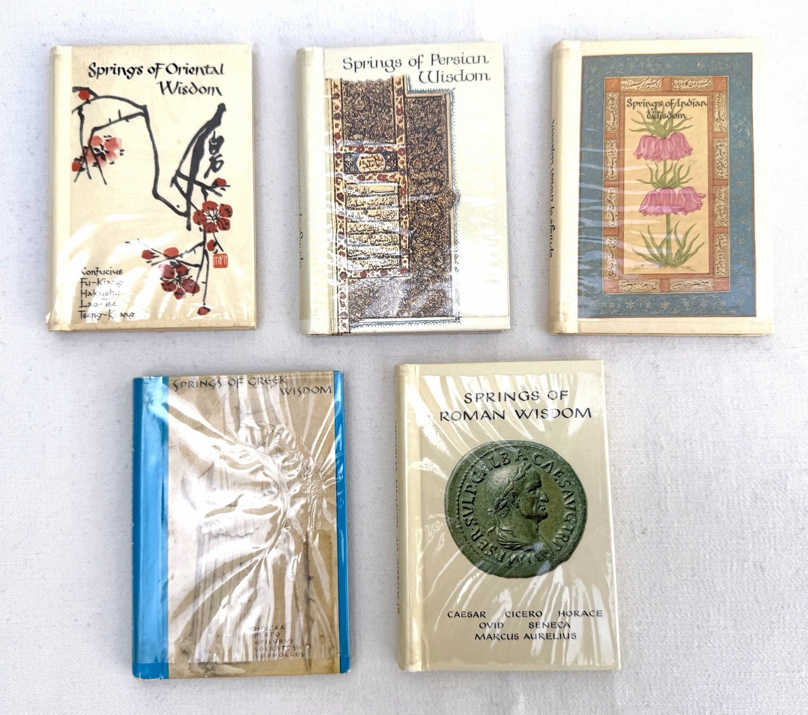 Rare 5 vol Set „Springs of Wisdom“ Vintage Series (1960s) Mini Book Near Fine