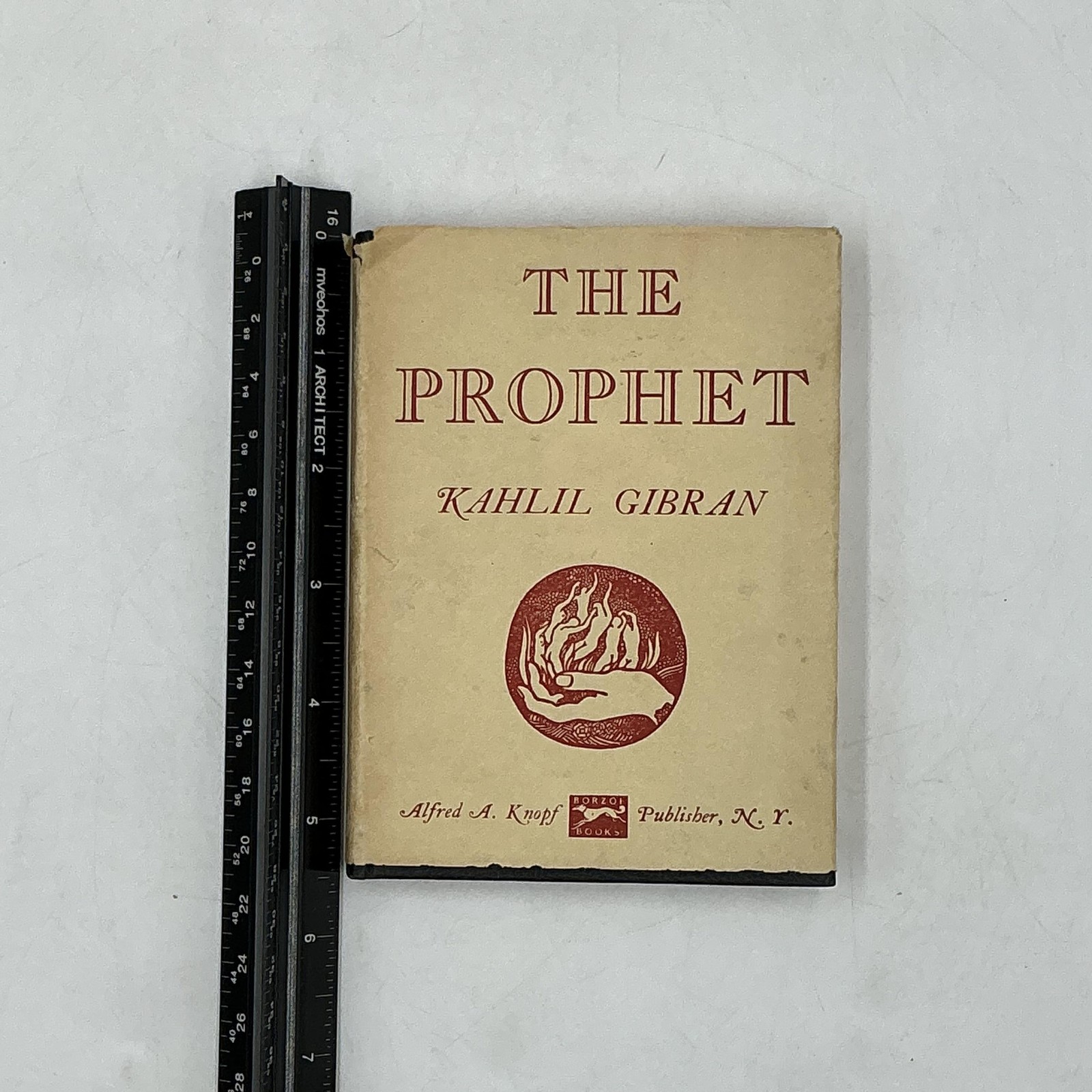 ALFRED A. KNOPF THE PROPHET KAHLIL GIBRAN 1957 HARDCOVER CREAM DUST JACKET