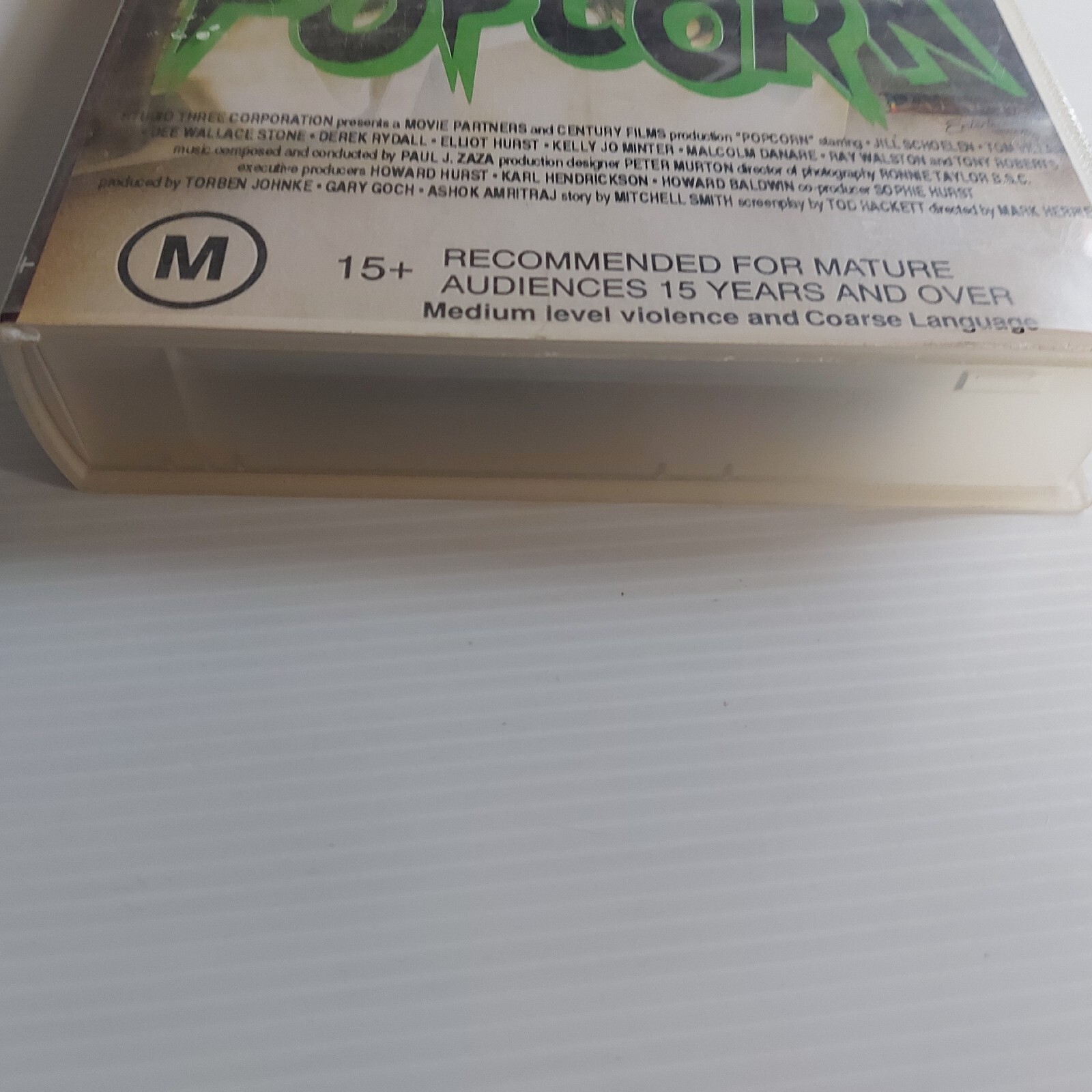 Popcorn VHS 1992 Hardcover case preowned ex rental horror comedy very rare