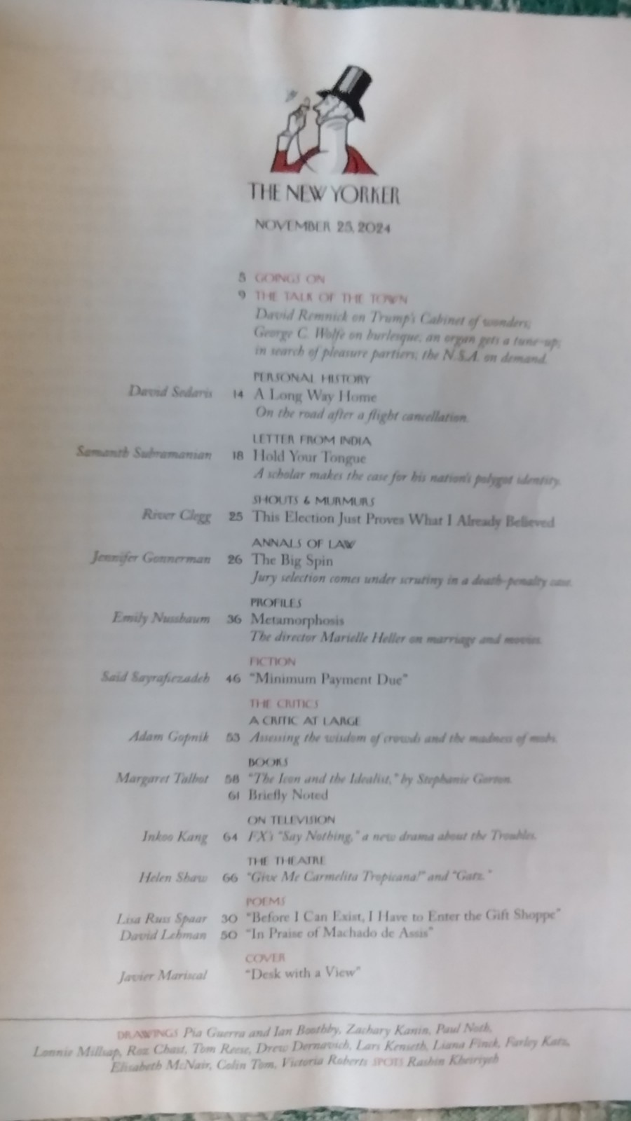 THE NEW YORKER NOV 25,2024 PERSONAL HISTORY A LONG WAY HOME