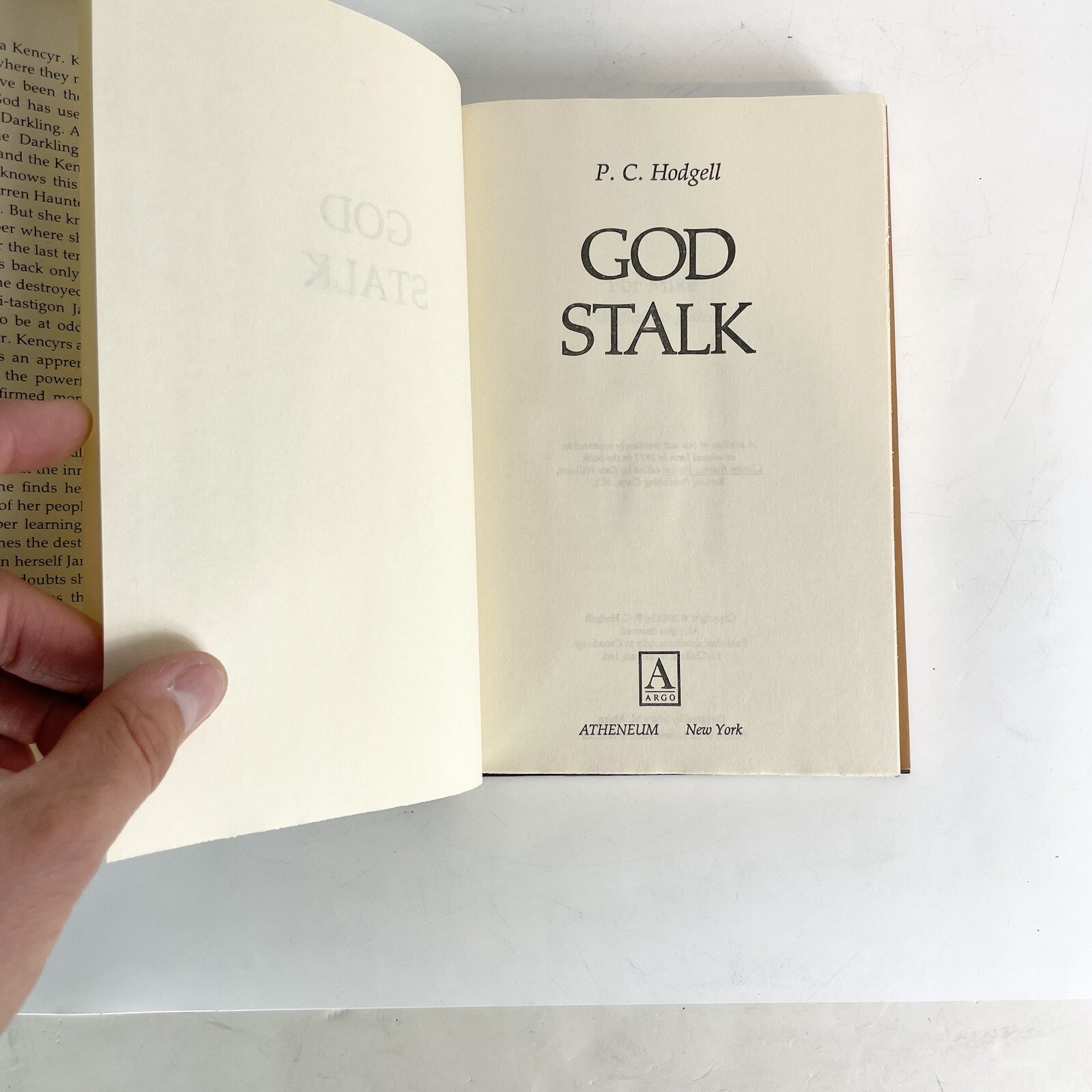 God Stalk – P.C. Hodgell Hardcover Dust Jacket – 1982 – Excellent Condition