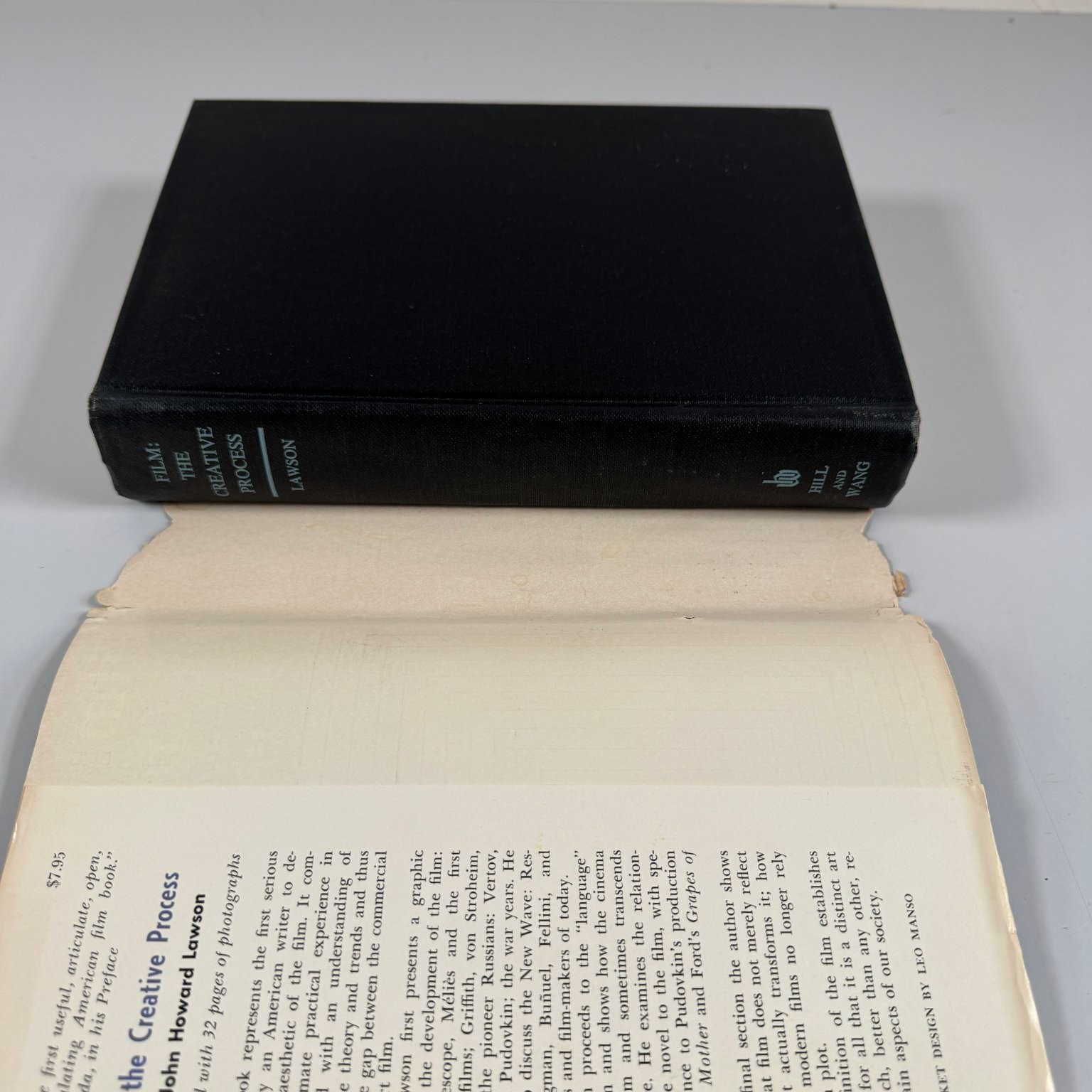 Film: the Creative Process John Howard Lawson 1964 First Edition Illustrated