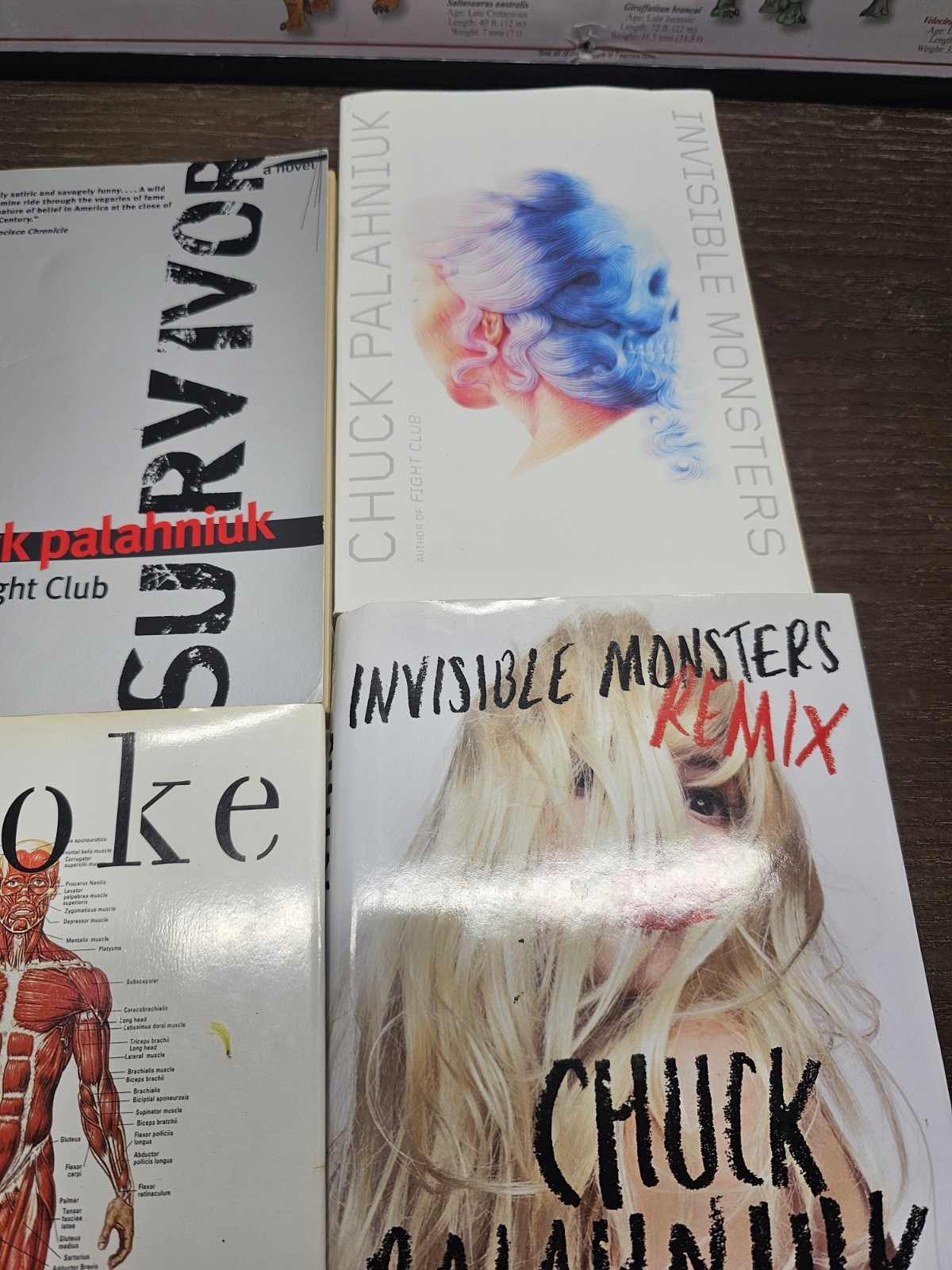 Lot of 6 Chuck Palahniuk Books in Hardcover and Paperback, Choke, Damn, Haunted