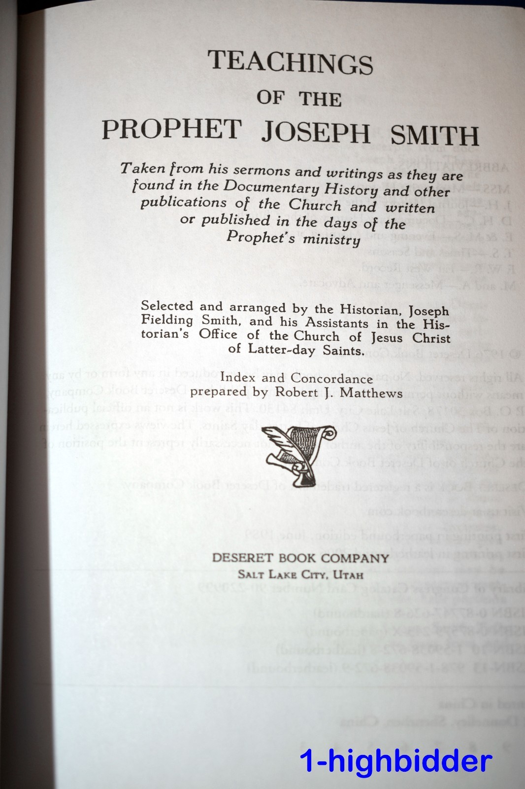NEW! 2006 Teachings of the Prophet Joseph Smith Faux Leather Bound LDS Mormon