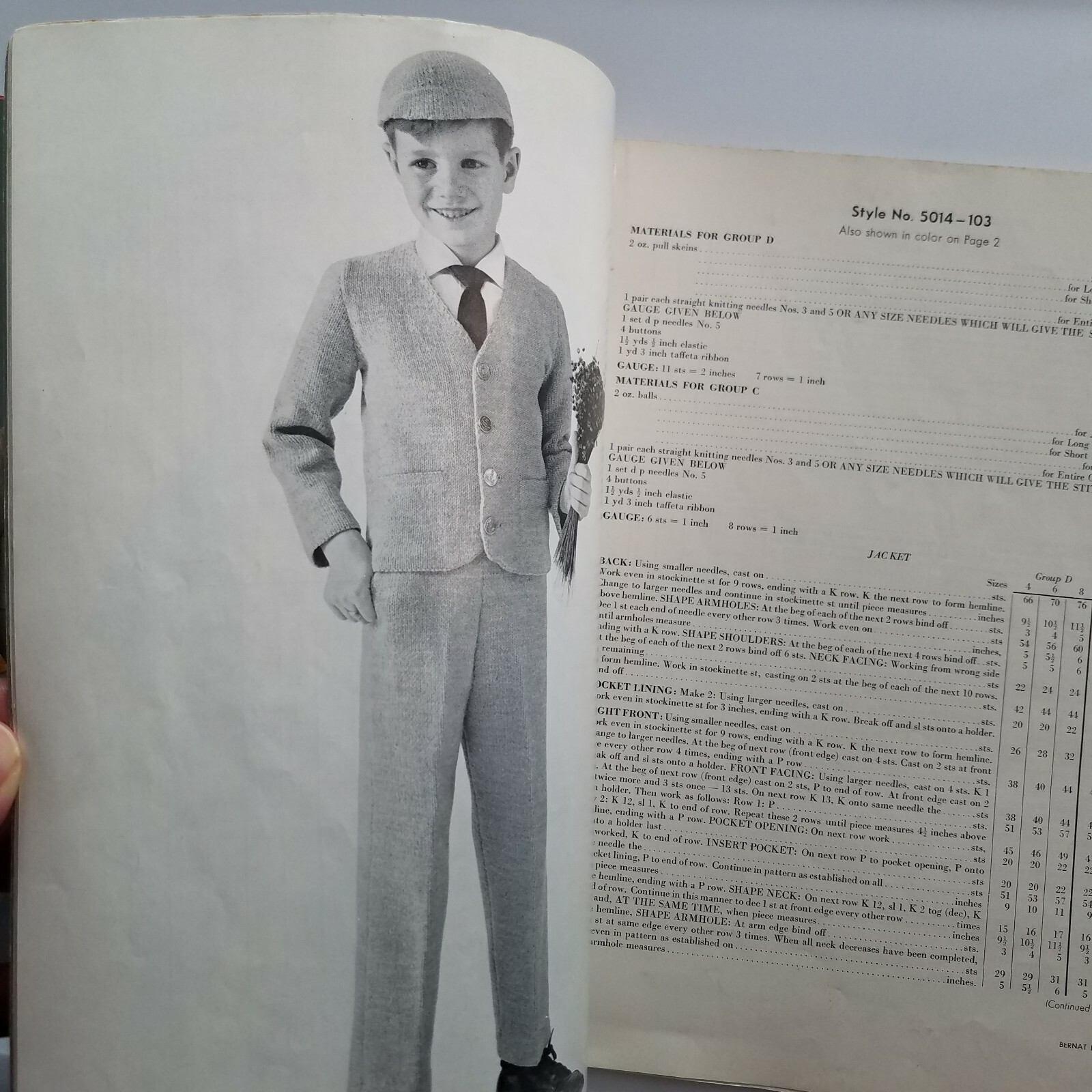 Patterns 1962 Bernat Handicrafter Classics for Girls and Boys Book 103 72 pages