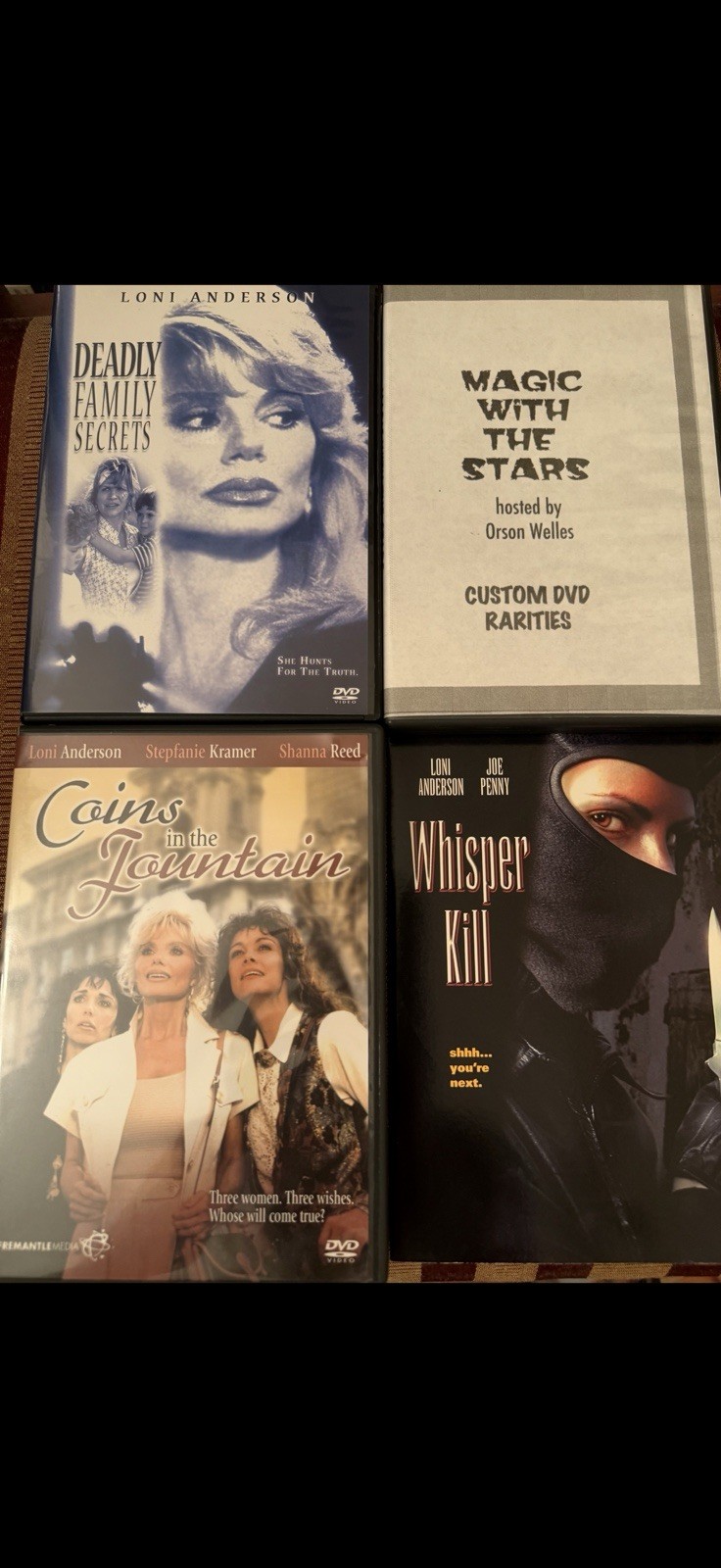 LONI ANDERSON SIGNED My Life In High Heels/11 DVDs/3 VHS Tapes