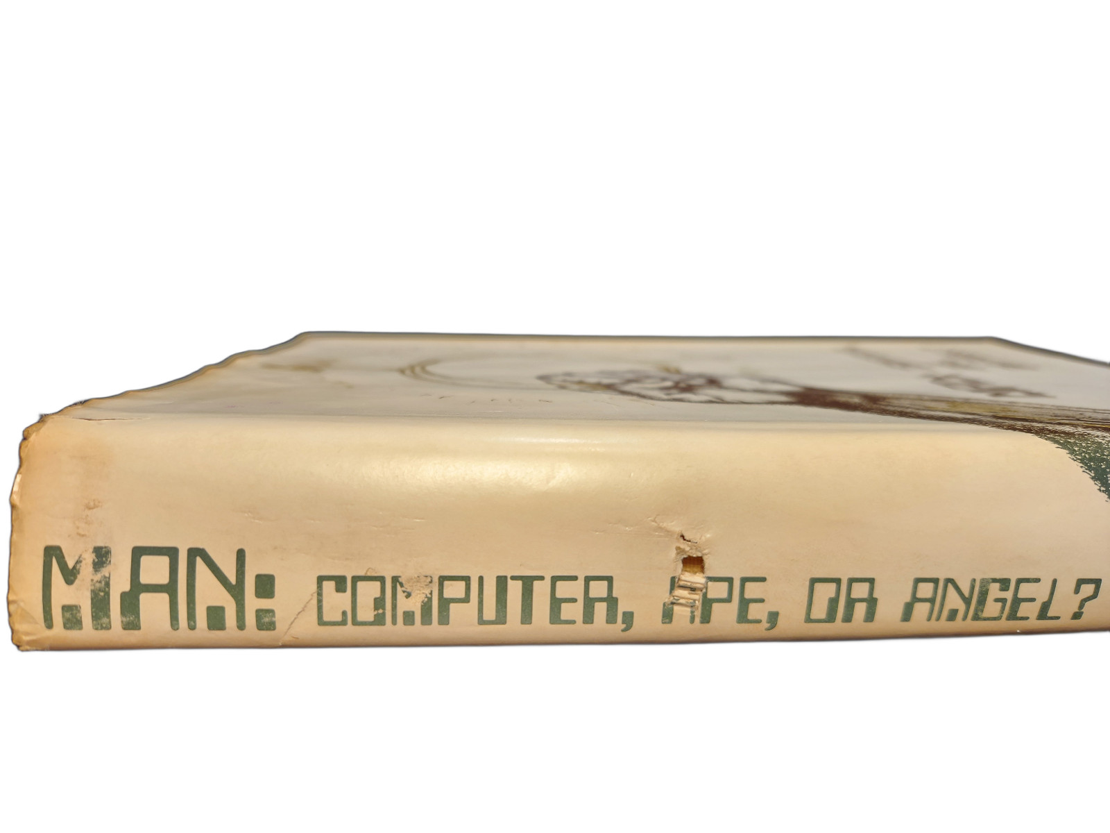 1st, 1st Review Copy / Man: Computer, Ape or Angel? / Larry Azar / 1989 HC DJ