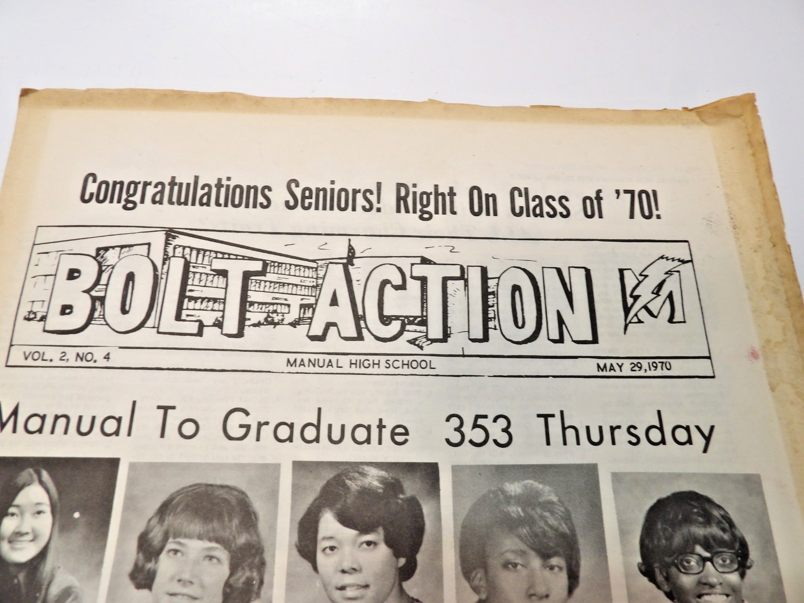 1970 MANUAL HIGH SCHOOL YEARBOOK DENVER, COLORADO THUNDERBOLTS