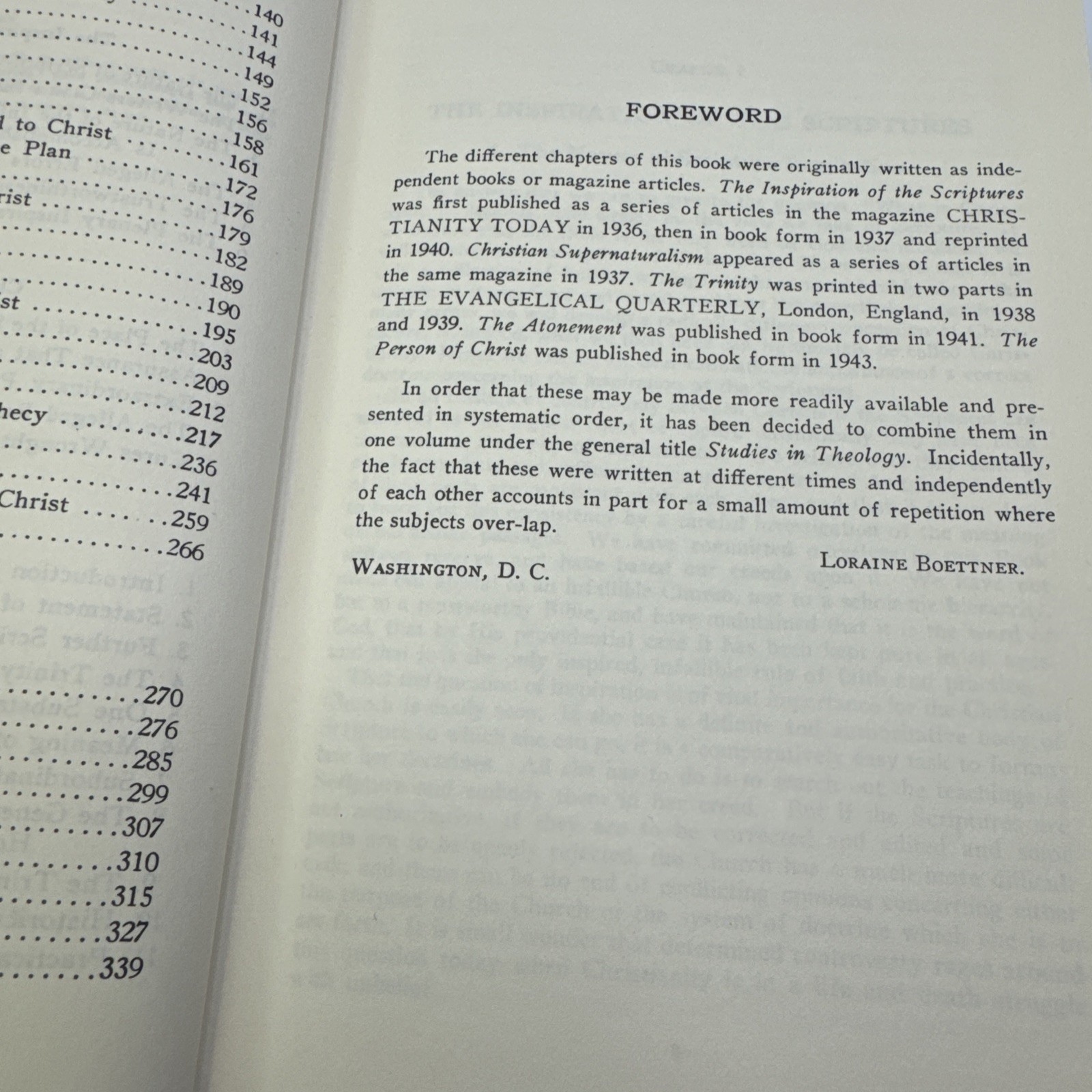 Studies in Theology Loraine Boettner 1977 HC Presbyterian and Reformed Publishin