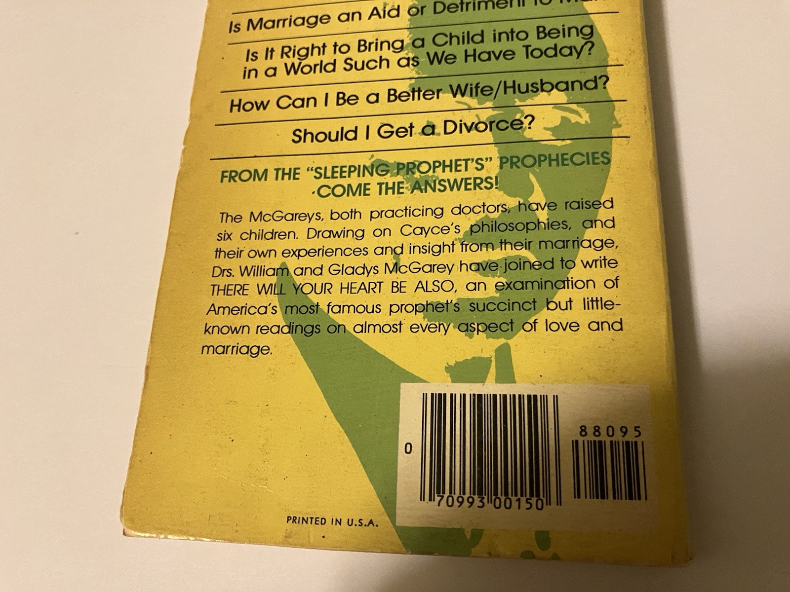 THERE WILL YOUR HEART BE ALSO CAYCE MCGAREY PB 1976 1ST WARNER CREATIVE LOVING