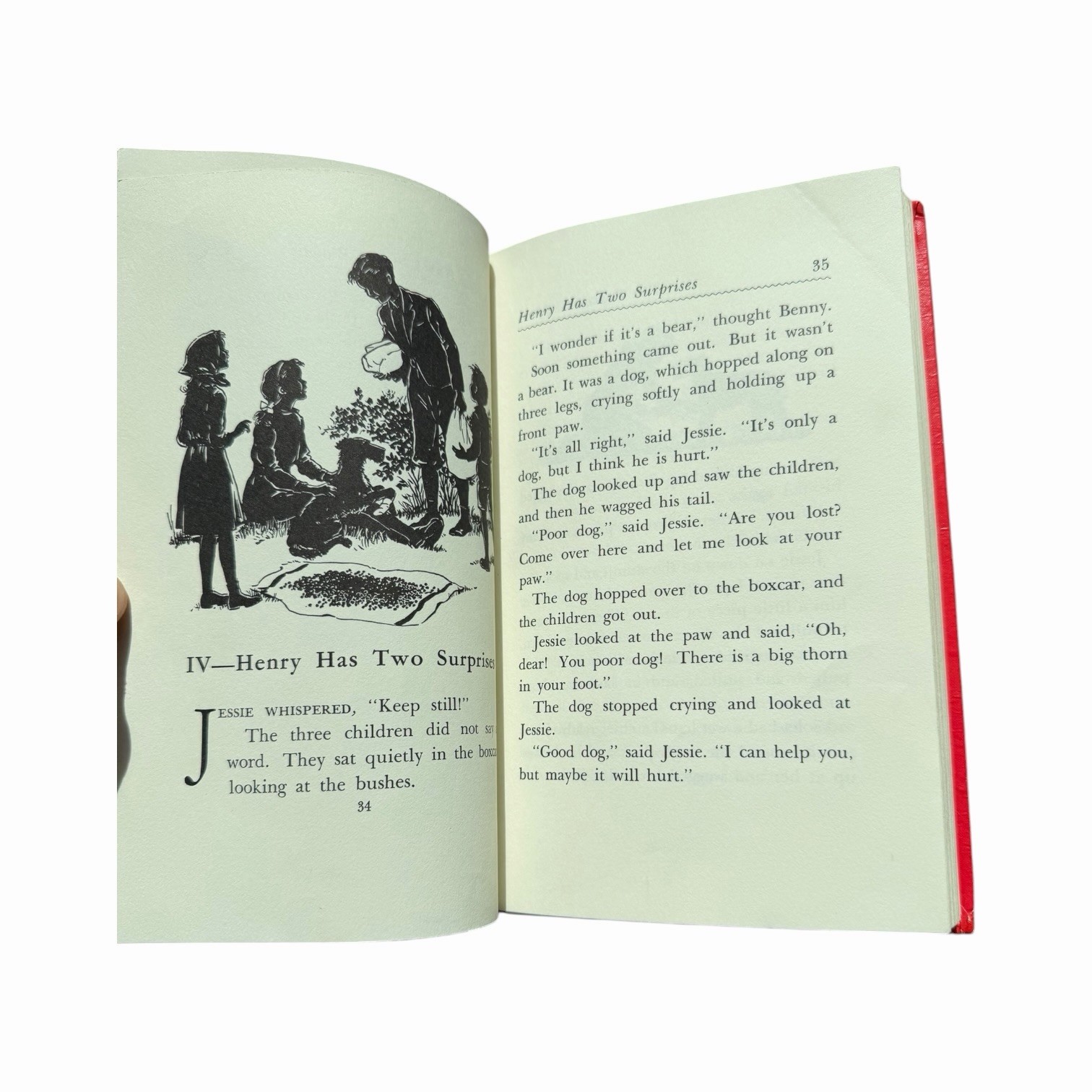 Vintage The Boxcar Children by Gertrude Chandler Warner 1977 Red Spine Hardcover