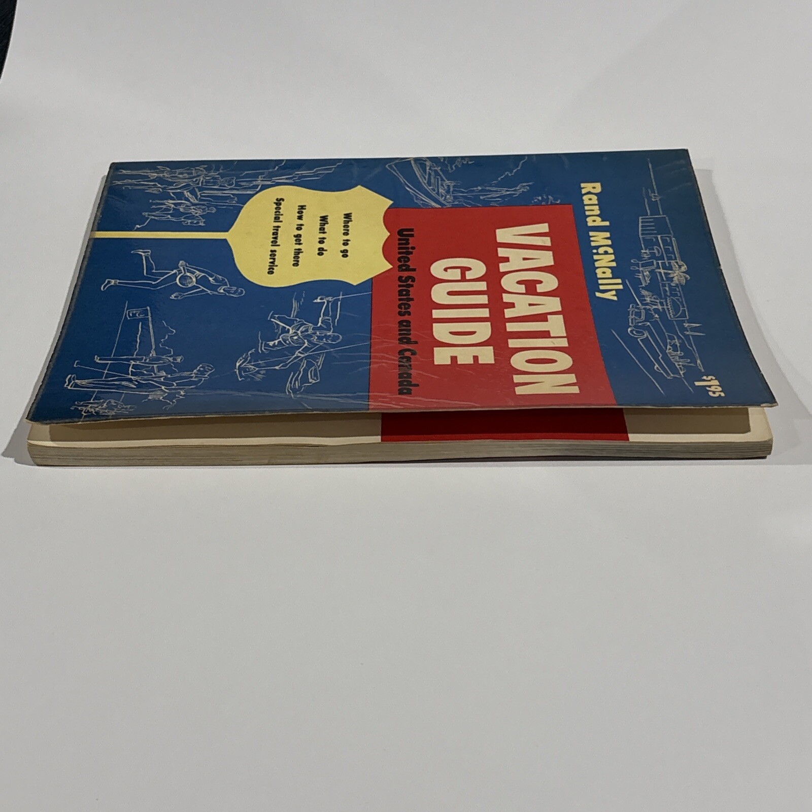 VTG 1955 RAND McNALLY VACATION GUIDE United States and Canada – Paperback