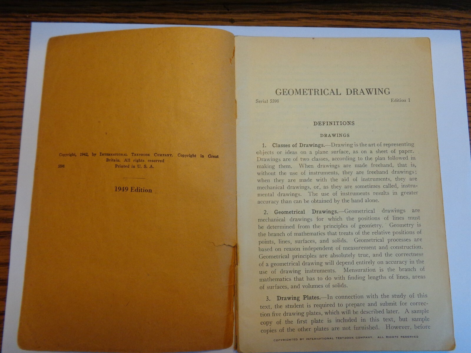 1949- Part-1 -Geometrical Drawing -International Correspondence Schools.