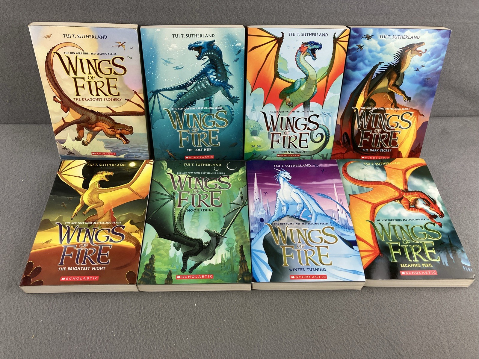 Wings of Fire – First 8 Books Collection Box Set by Tui T. Sutherland Bundle Lot