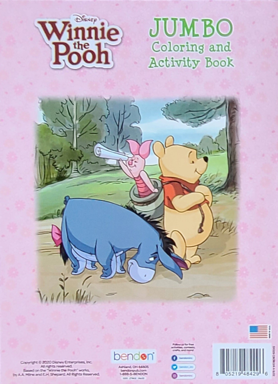 Disney Winnie The Pooh Jumbo Coloring & Activity Book Tear/Share Pages NEW!