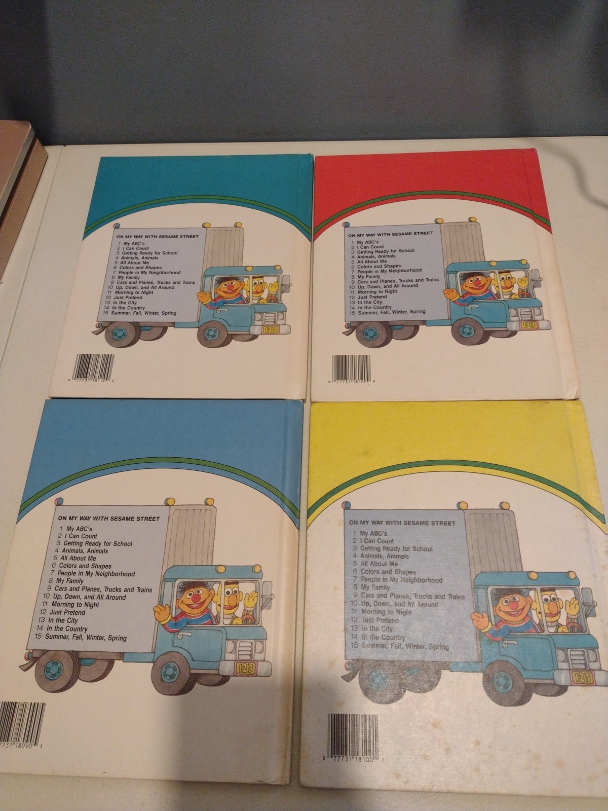1989 On My Way With Sesame Street Books Complete Set 1-15 CTW Funk & Wagnalls