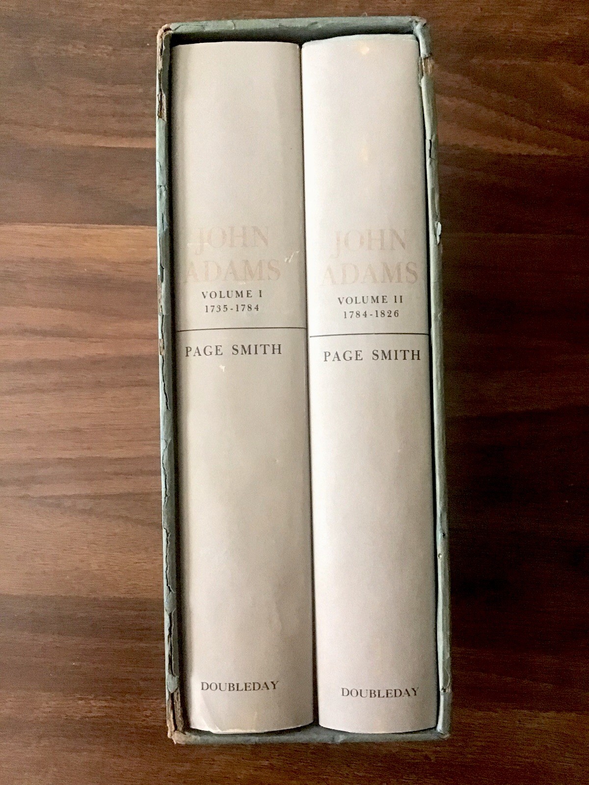 John Adams By Page Smith Vols. 1 & 2 Hardcover w/Slipcase 1962 1st Edition