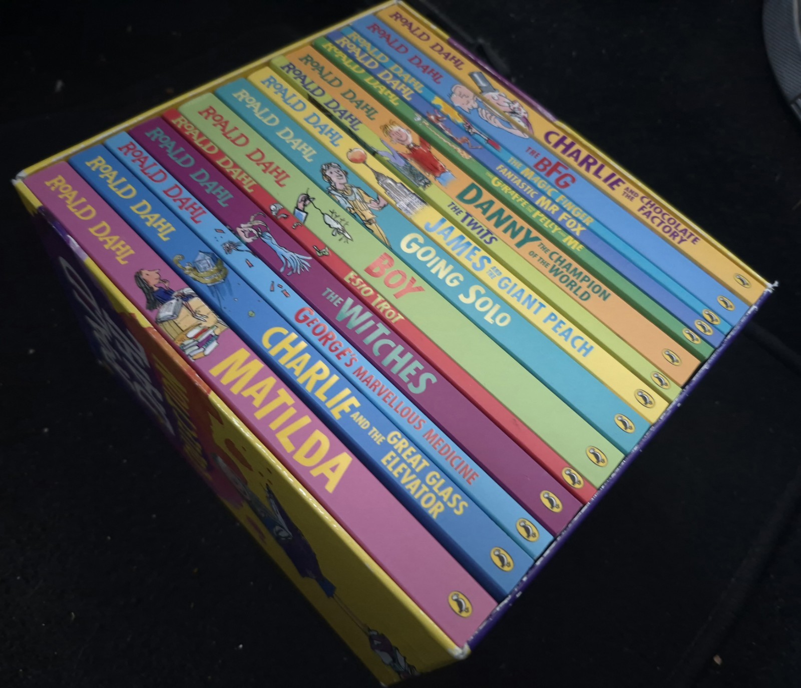Roald Dahl Collection Box Set 15 Books Paperback Matilda BFG Charlie Factory