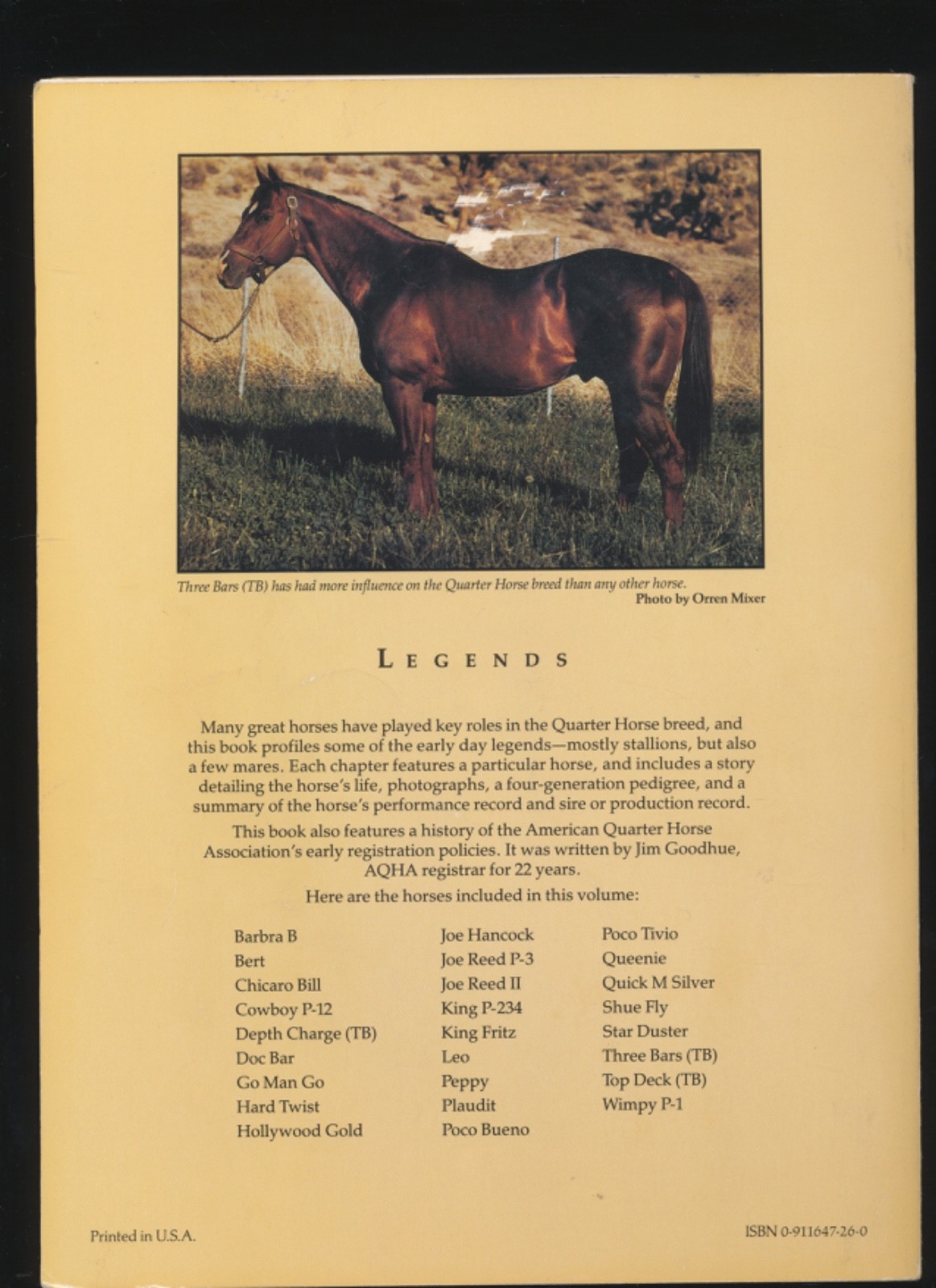 LEGENDS Western Horseman Book AQHA Quarter Horse Racing History Volumes 1&2