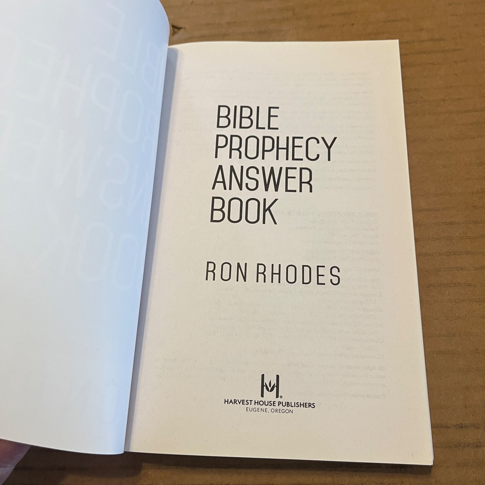 Bible Prophecy Answer Book: Everything You Need to Know About the End Times; Rho