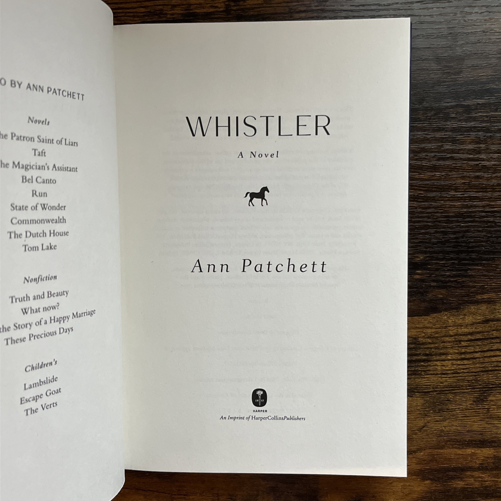Whistler: A Novel by Ann Patchett (Hardcover, 2026)
