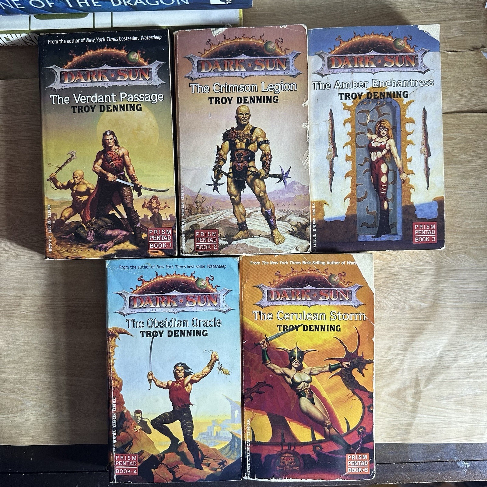 Dark Sun Prism Pentad Complete Paperback Book Set Troy Denning D&D Fantasy