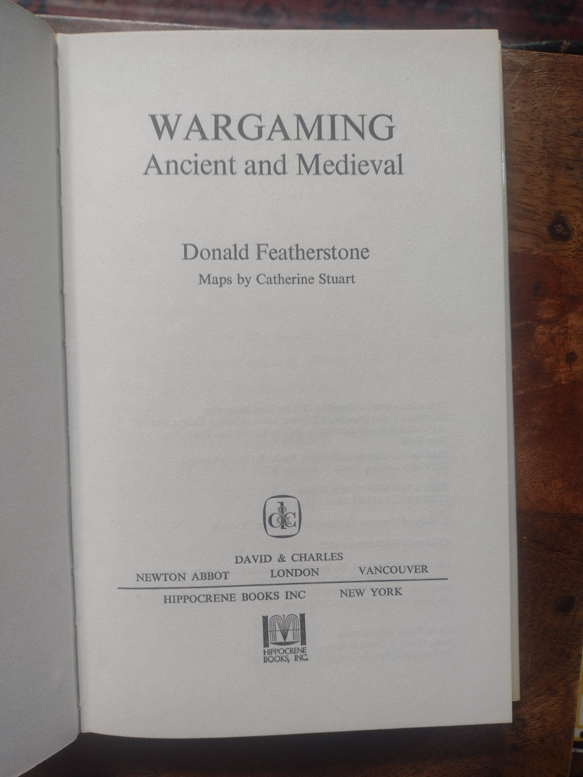 Wargaming Ancient and Medieval Periods by Donald F. Featherstone hardback