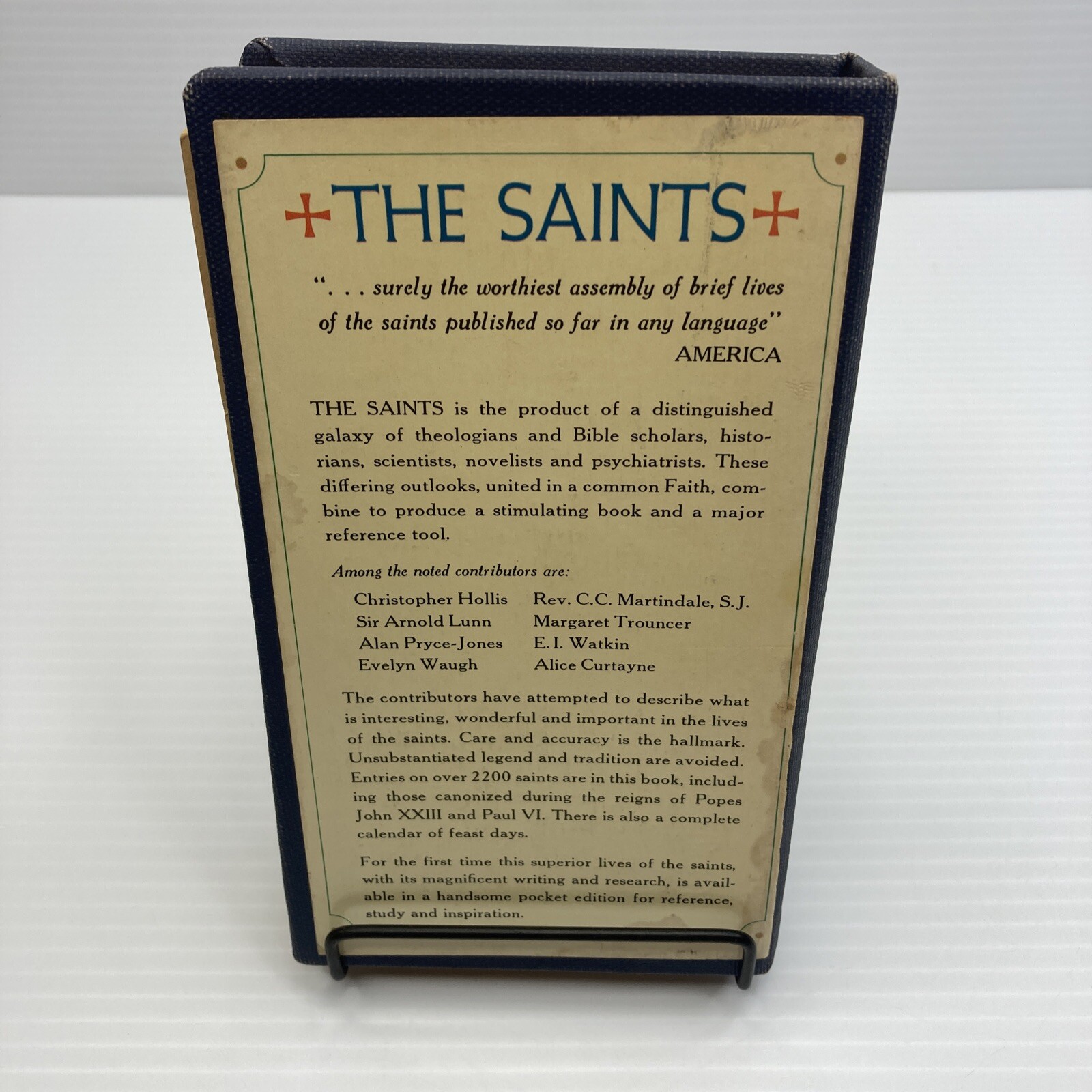 Catholicism The Saints Concise Biographical Dictionary 1958 Angelus Books