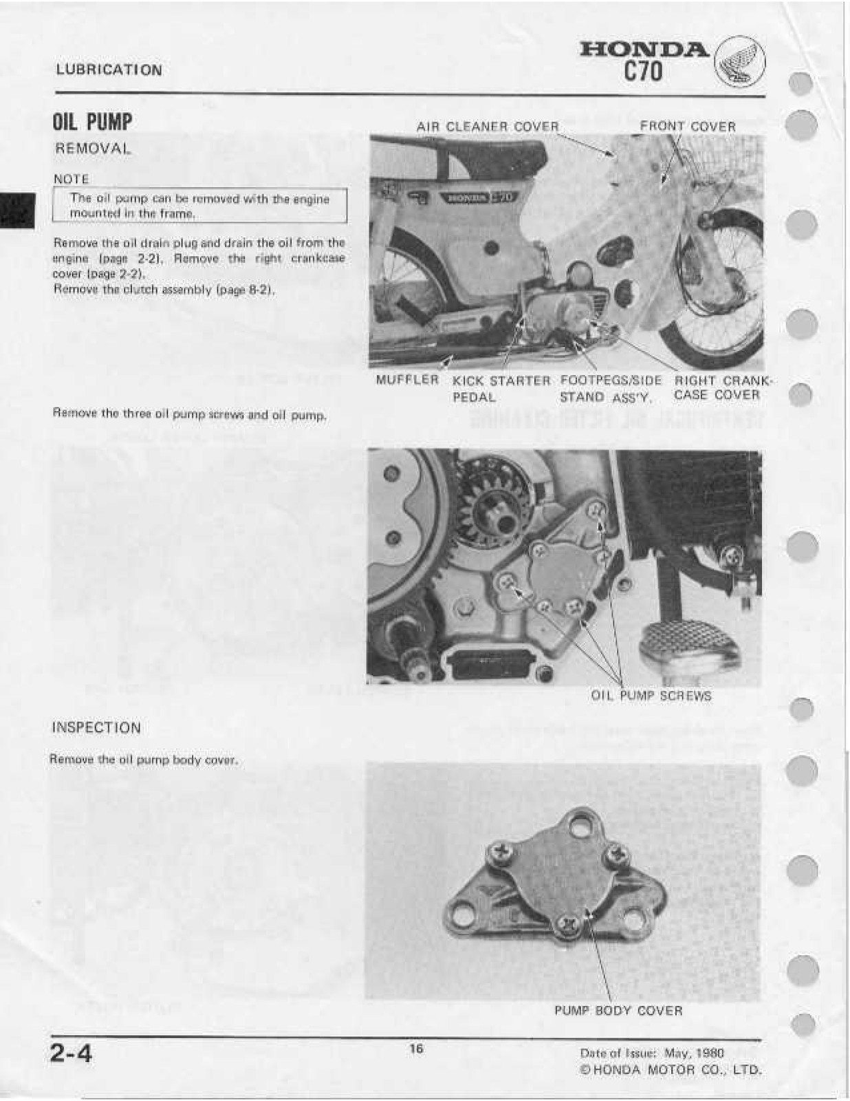 HONDA C70 Shop Manual 1980 Through 1982 1981, ROBUST BINDING – TOUGH COVERED