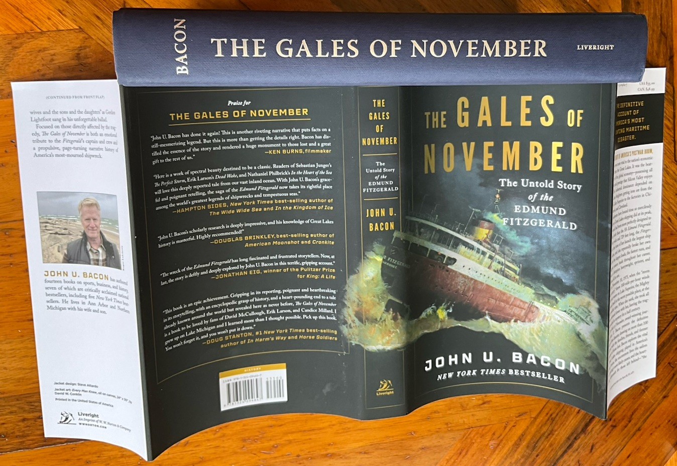 John U Bacon- The Gales of November -Signed & Dated 1st Ed HC/DJ Unread