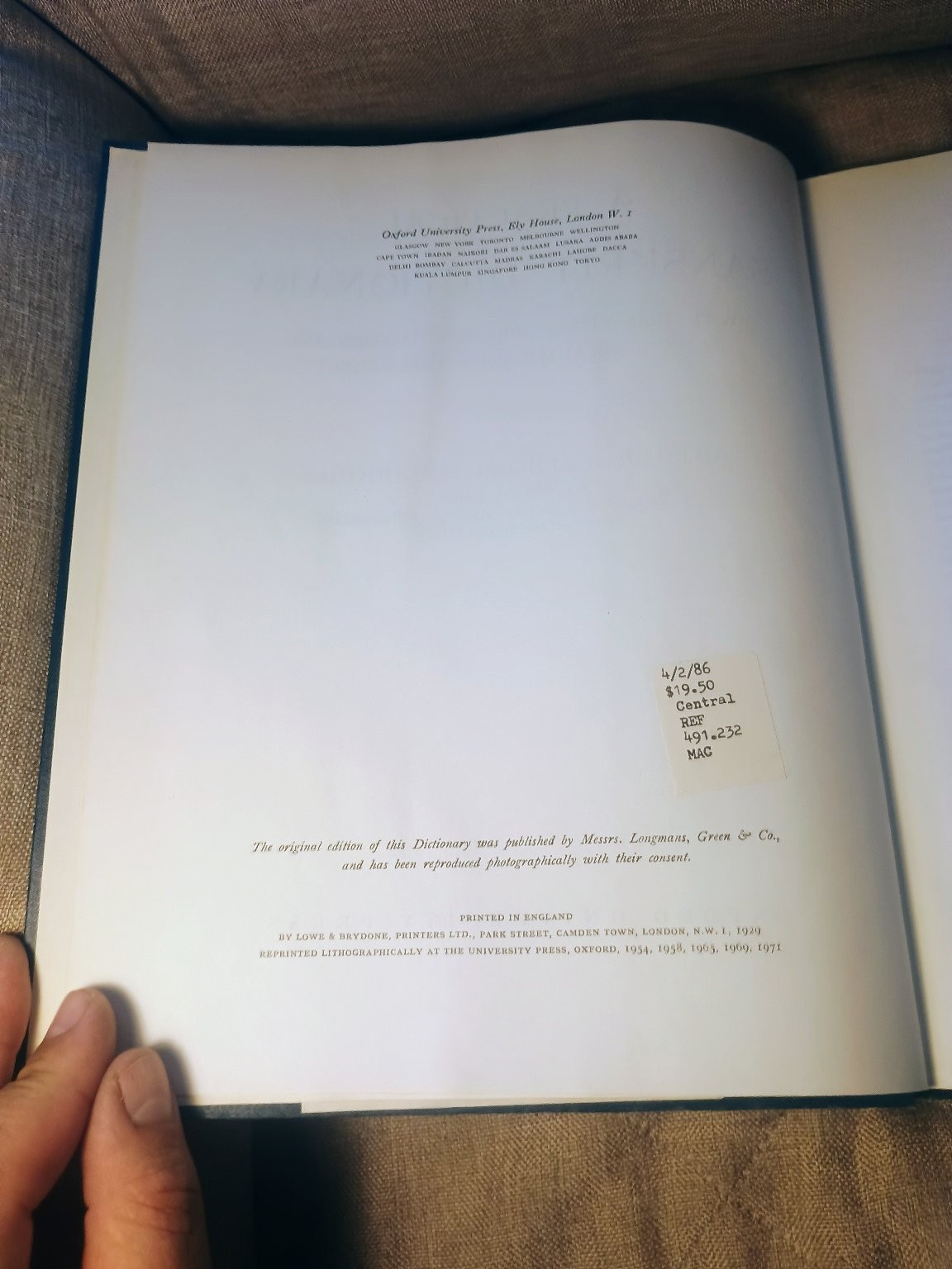 A Practical Sanskrit Dictionary Macdonell 1971 Oxford University Press *READ*
