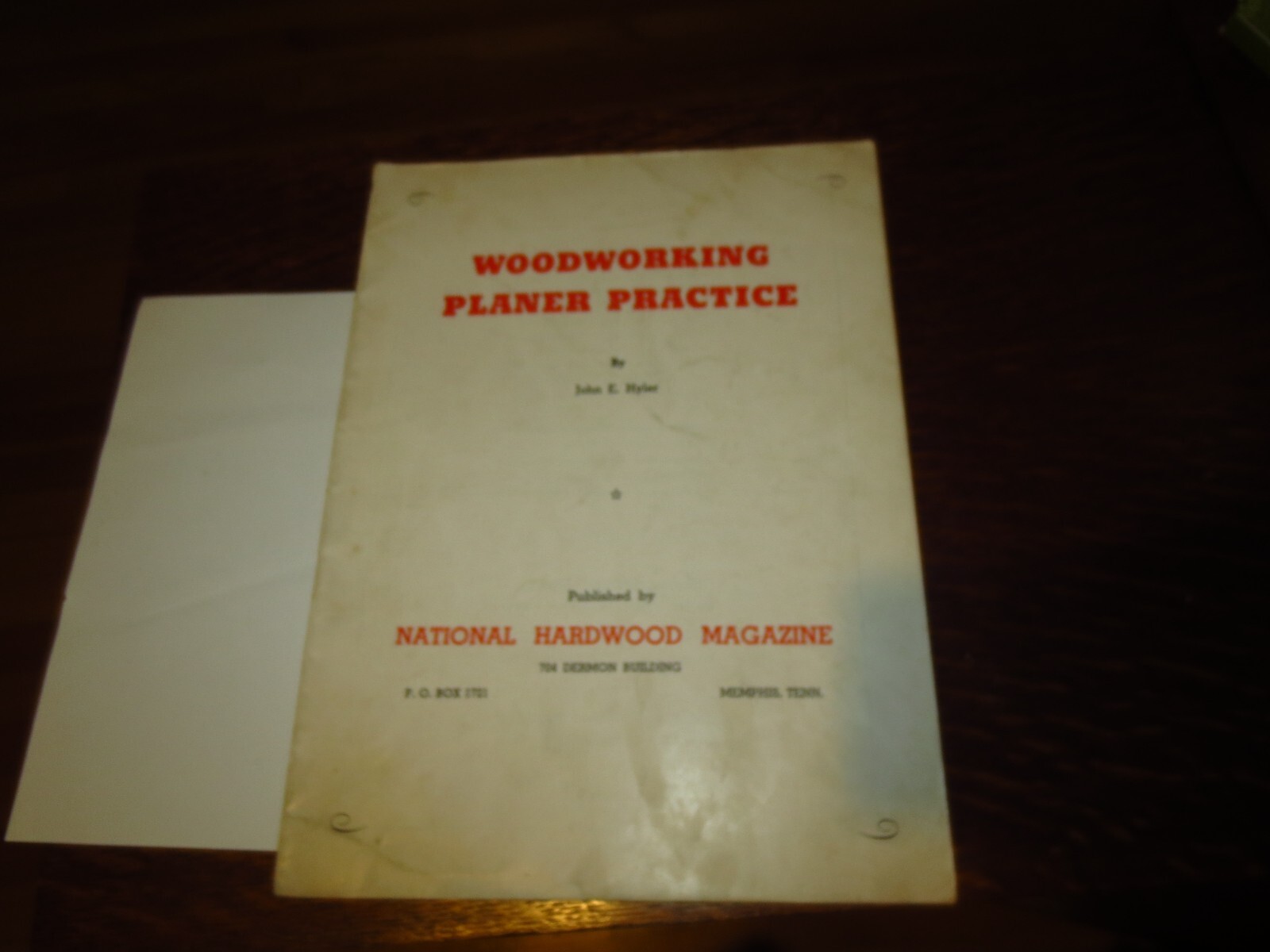 Woodworking Planer Practice Manual Hyler Hardwood Magazine 24 Pages