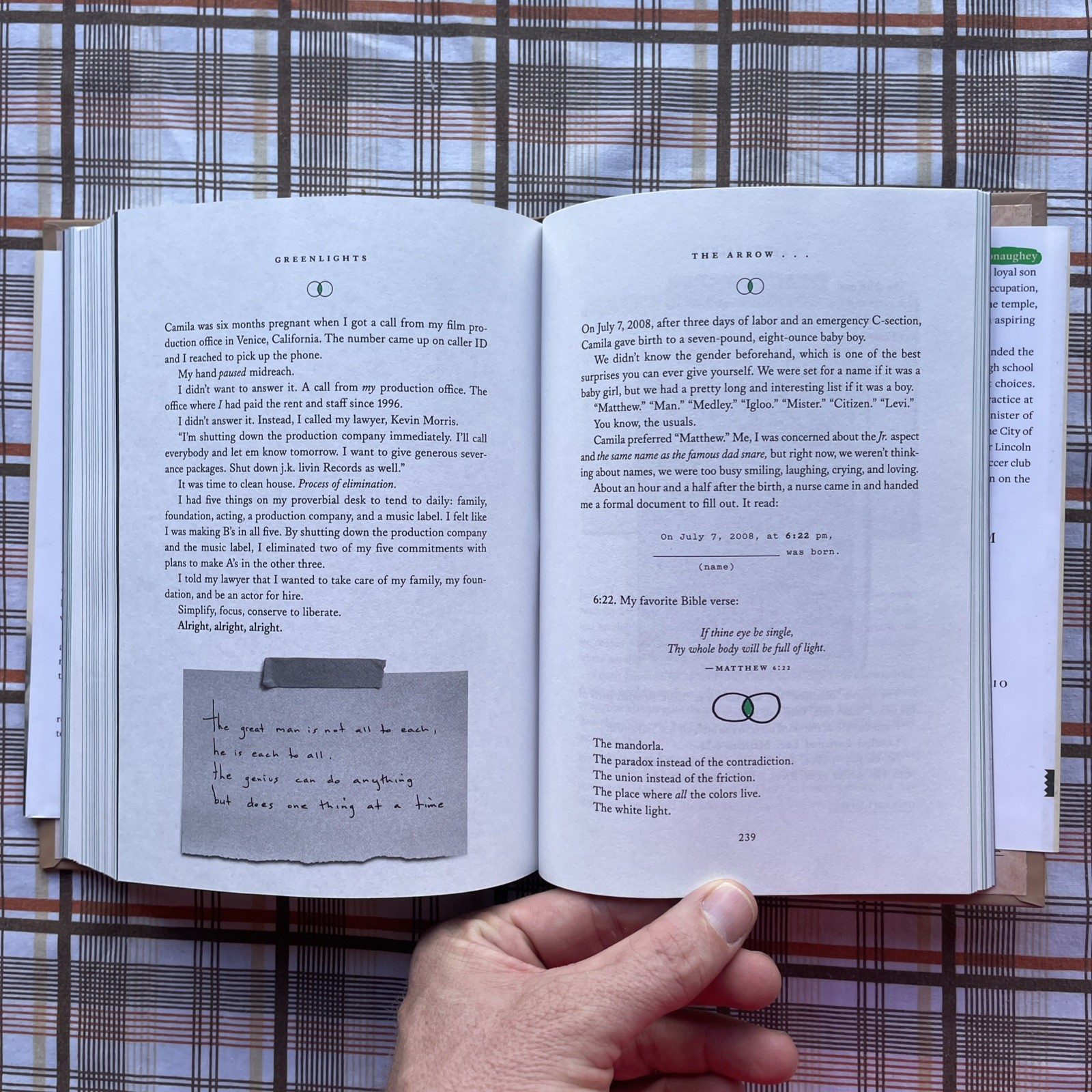 Greenlights by Matthew McConaughey (SIGNED 2020 1st Edition HCDJ Autograph)