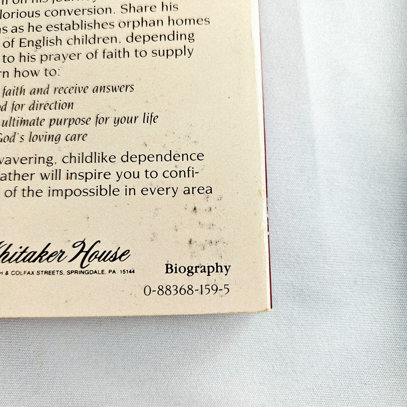 Autobiography Of George Muller Whitaker House 1984 Paperback
