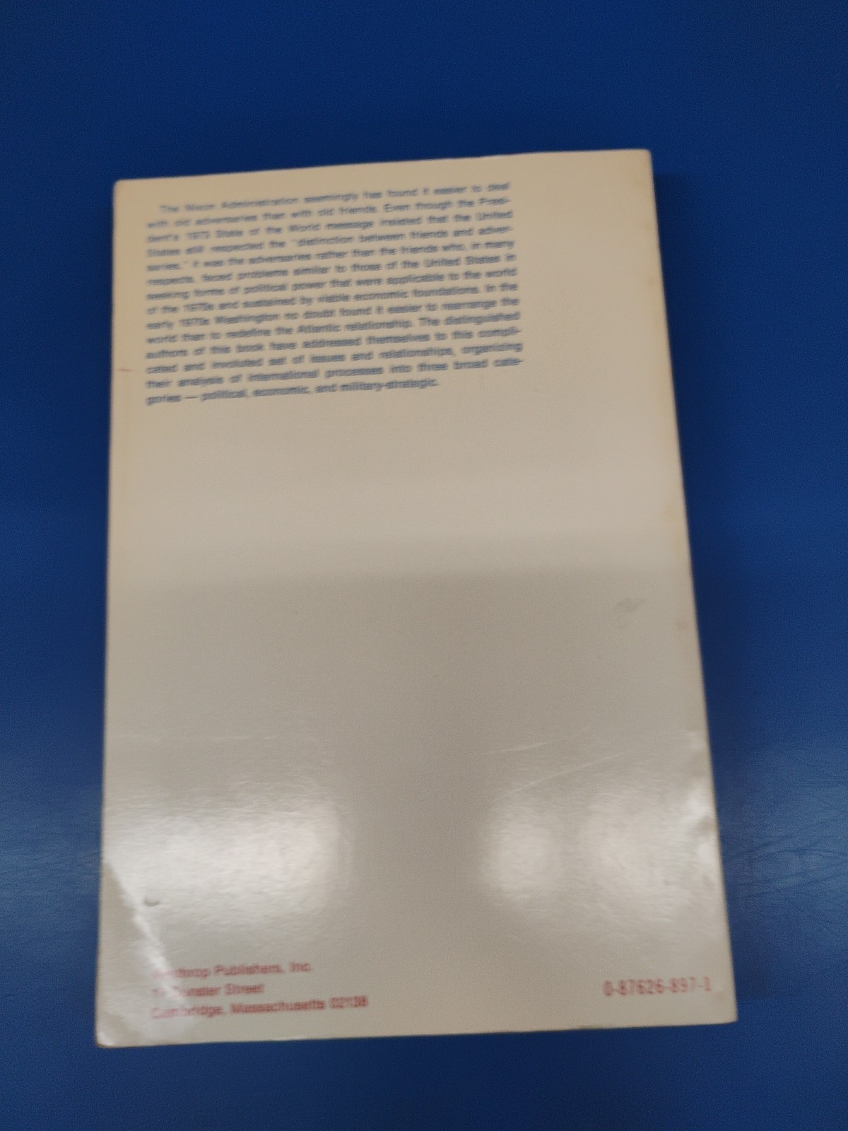 The United States and Western Europe: Political, economic, and strategic Perspec