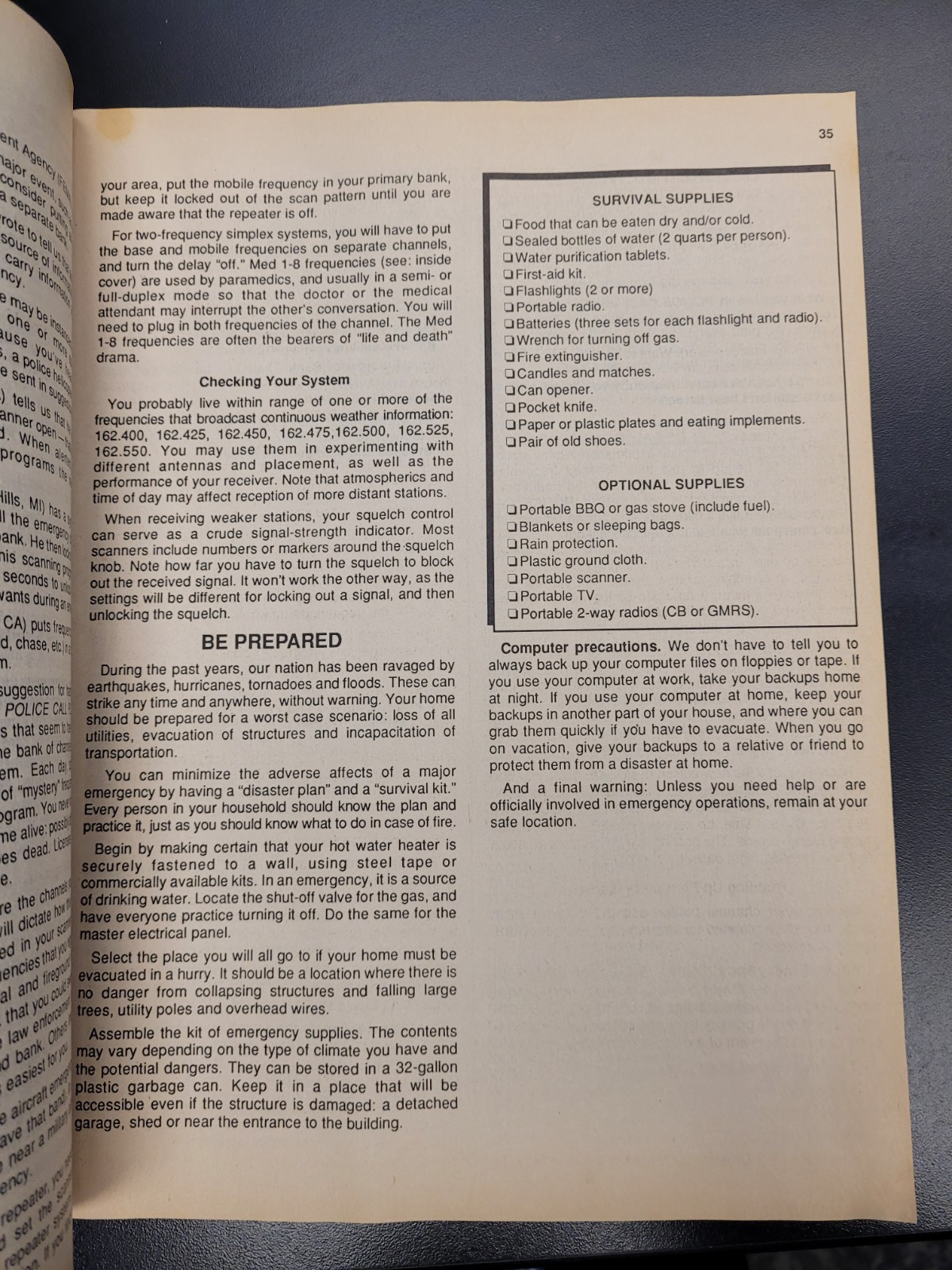 Police Call Radio Guide 1998 Edition Radio Shack Vol. 1