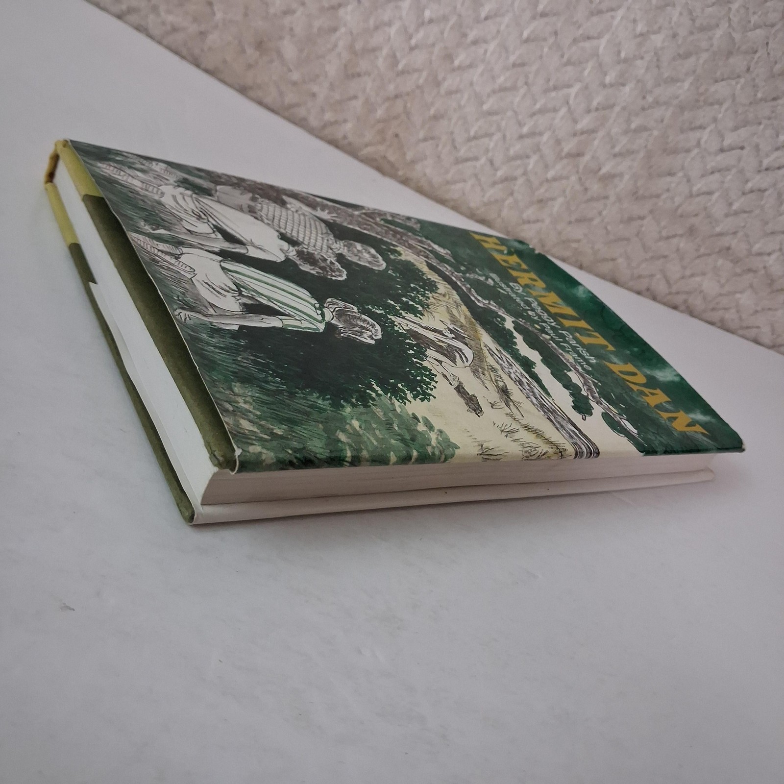 Vintage Hermit Dan Peggy Parish Childrens Mystery Green HC DJ 1977 USA Macmillan