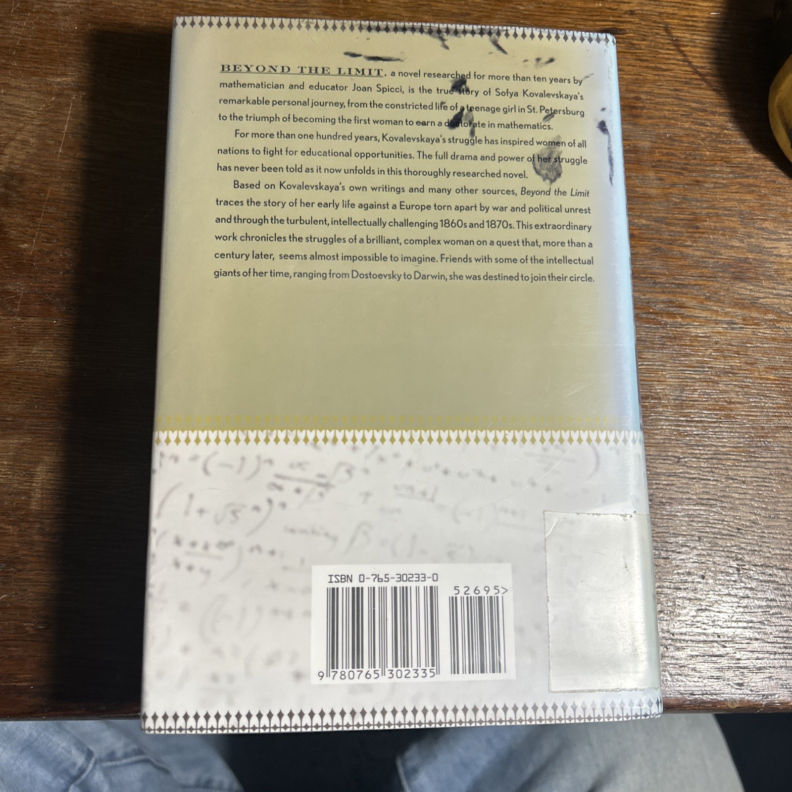 Beyond the Limit The Dream Sofya Kovalevskaya Spicci, Joan HCDJ 1st Ed 1st Print