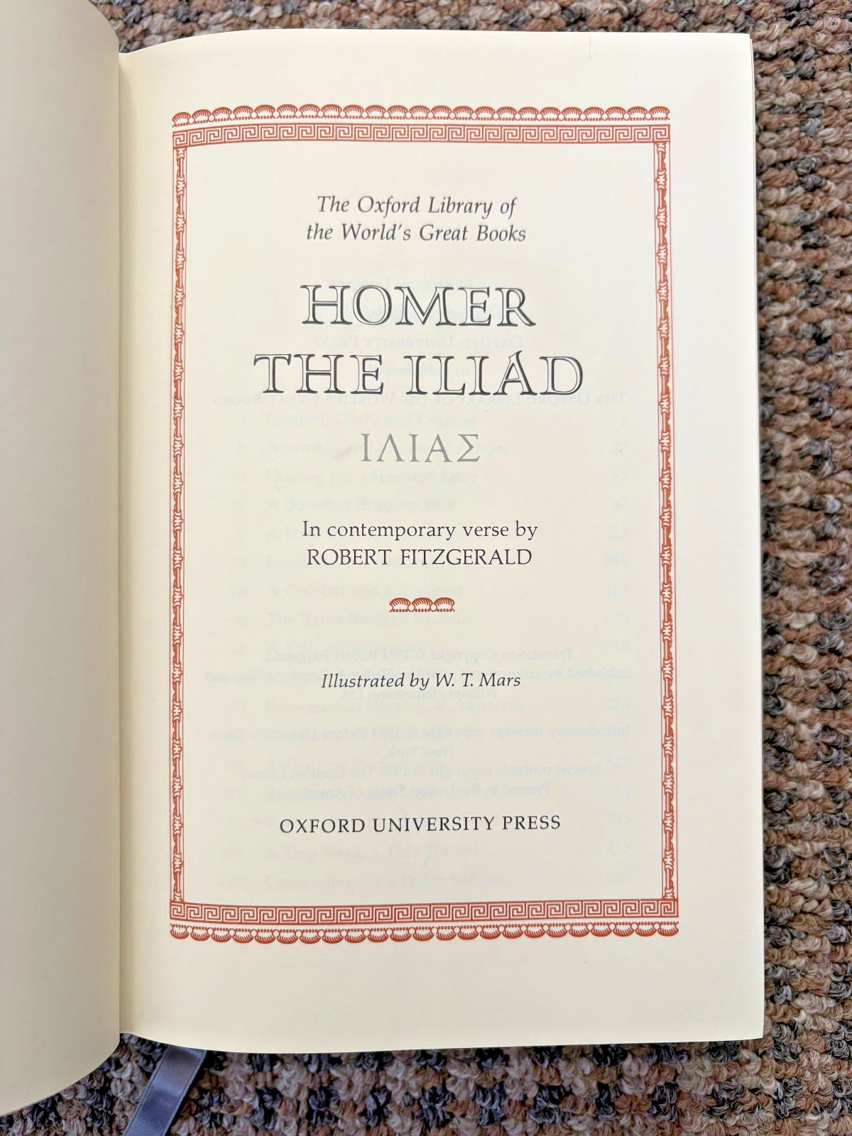 FINE BINDING Oxford Library of World’s Great Books edition of Homer’s „Iliad“