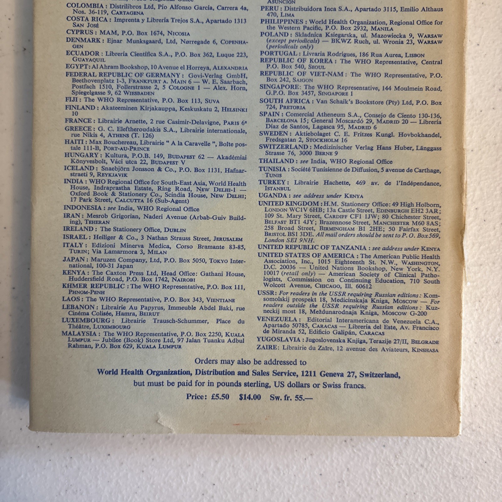 Histological Typing of Bone Tumours (1972) – WHO – Hardcover Medical Pathology