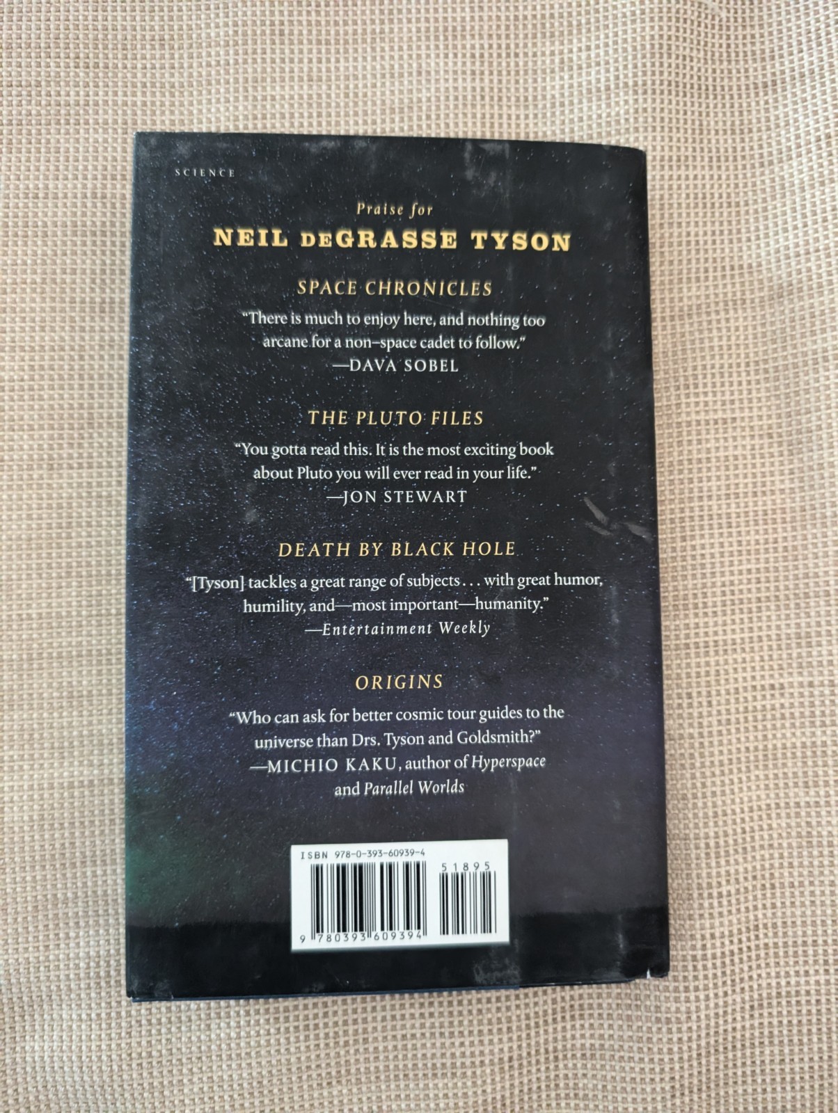 ASTROPHYSICS FOR PEOPLE IN A HURRY BY NEIL DEGRASSE TYSON, SIGNED HARDCOVER