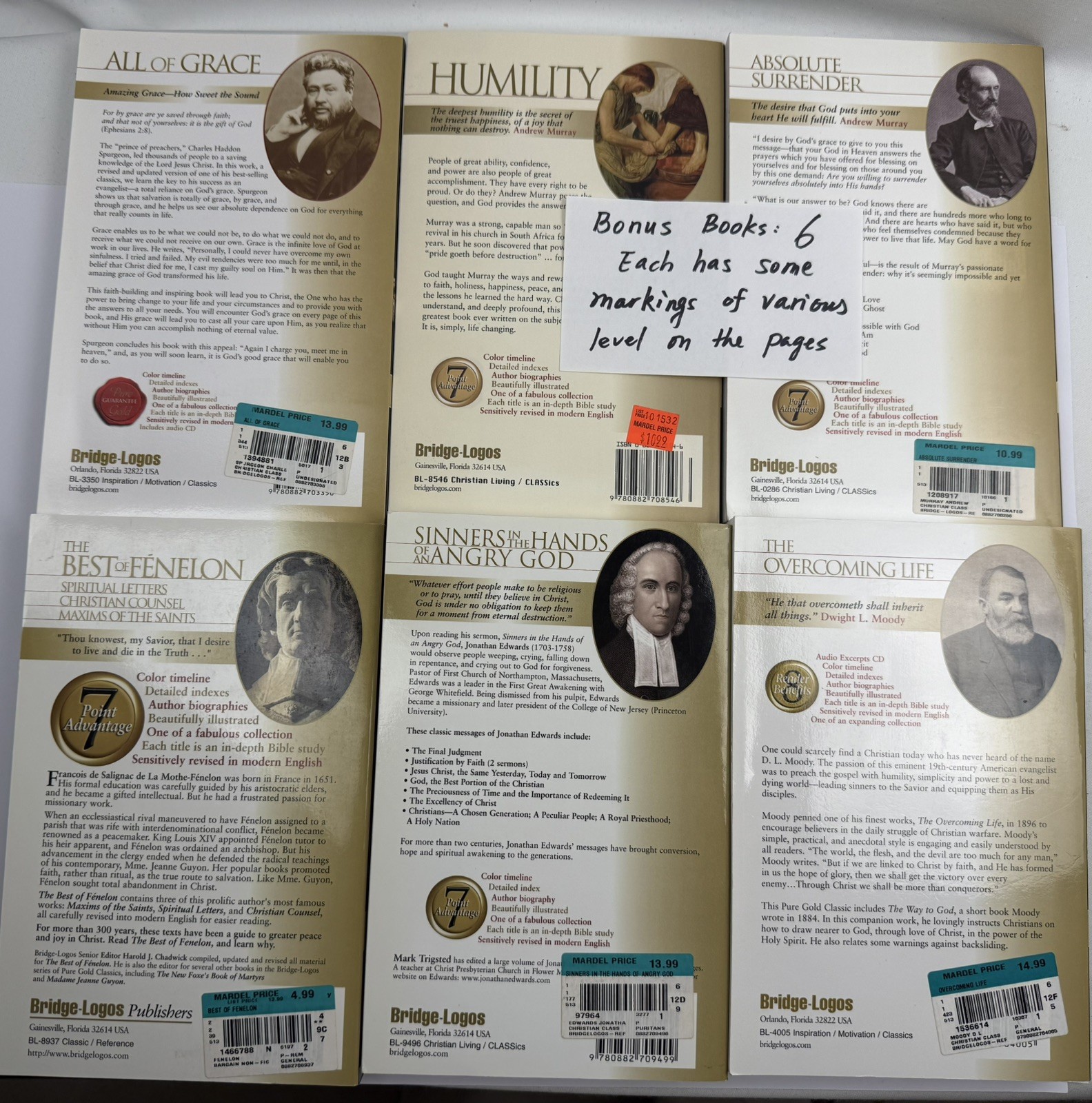 24 Christian Classic Book Lot: 18 CLEAN/UNMARKED/6 Bonus Tozer, Murray 6 w/ CDs