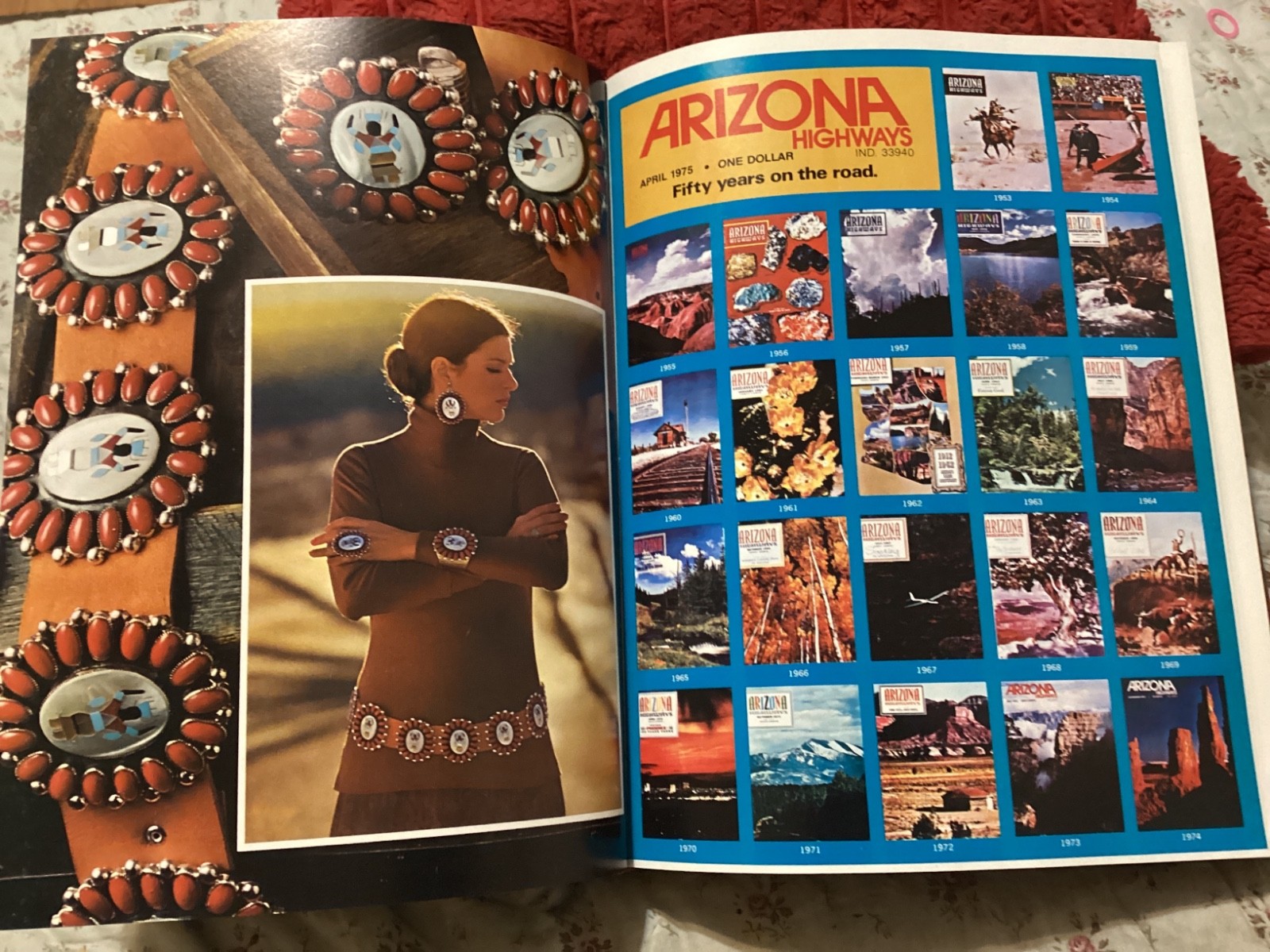 ARIZONA HIGHWAYS 1975 BOUND FULL YEAR, 12 ISSUES, EXC. COND/ FREE POSTAGE!!!!!