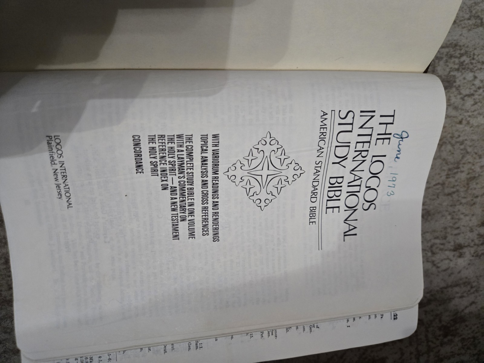 RARE 1972 The Logos Complete Study Bible American Standard Version