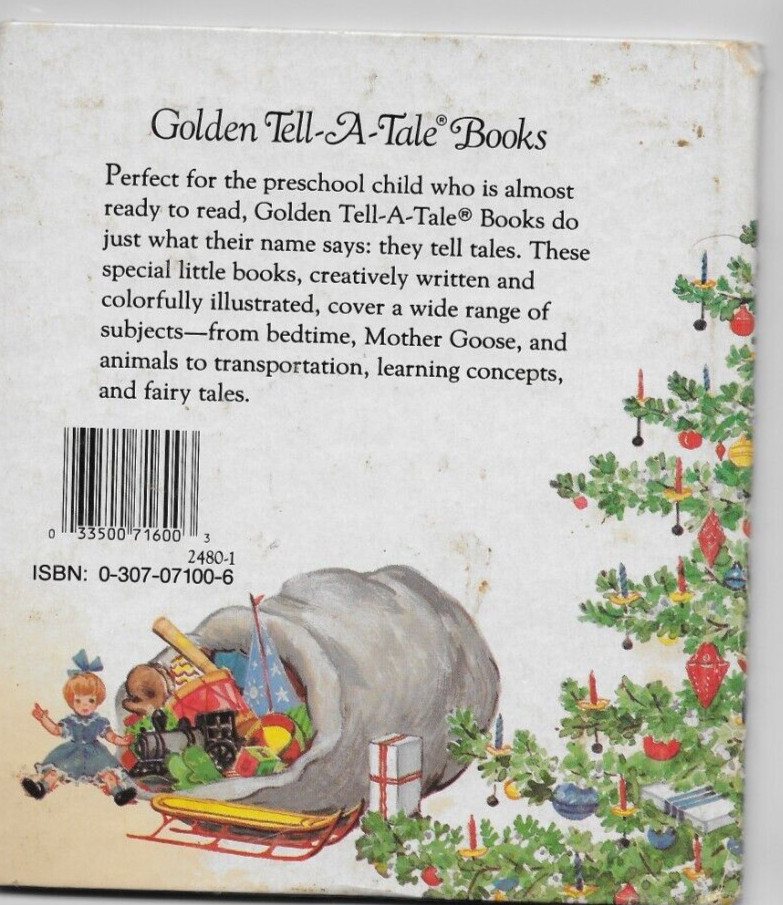 THE NIGHT BEFORE CHRISTMAS Clement C Moore Whitman Tell-A-Tale Hardcover 1969