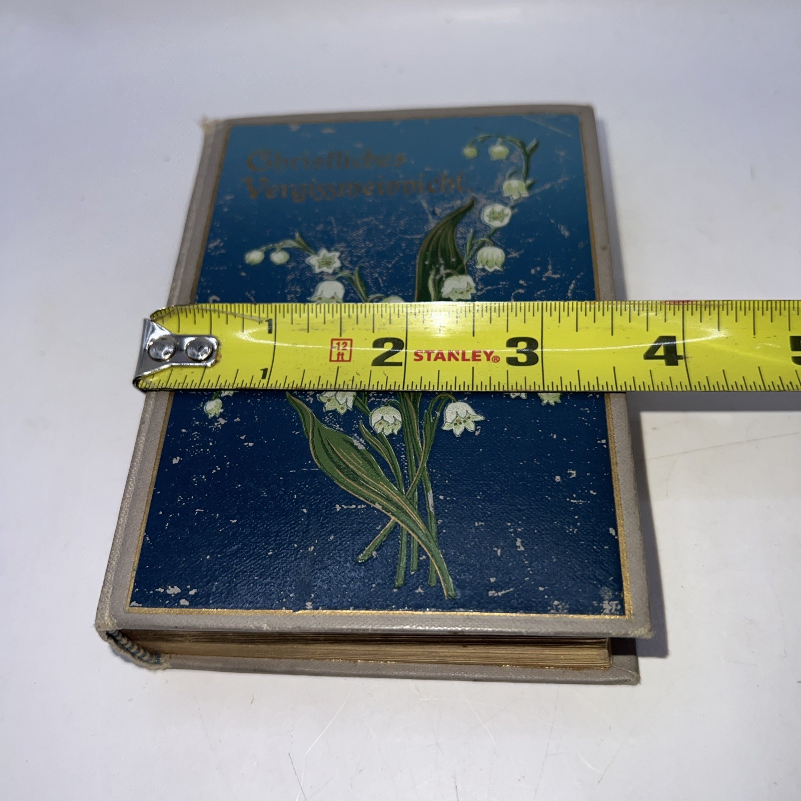 Vintage Forget Me Not German Prayer Book „Christliches Vergissmeinnicht“