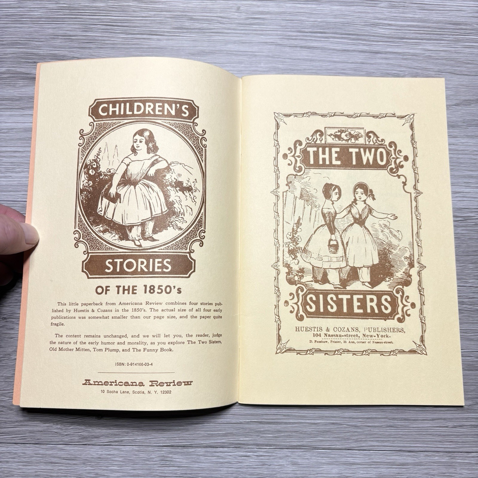 Childrens Stories of the 1850’s Americana Review Staple Bound Paperback Booklet
