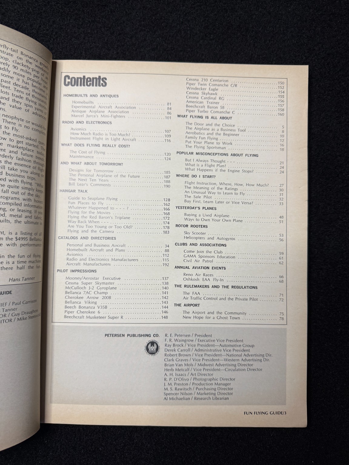 Fun Flying Guide Petersen Publishing Light Plane Catalog Aviation Specs Photos