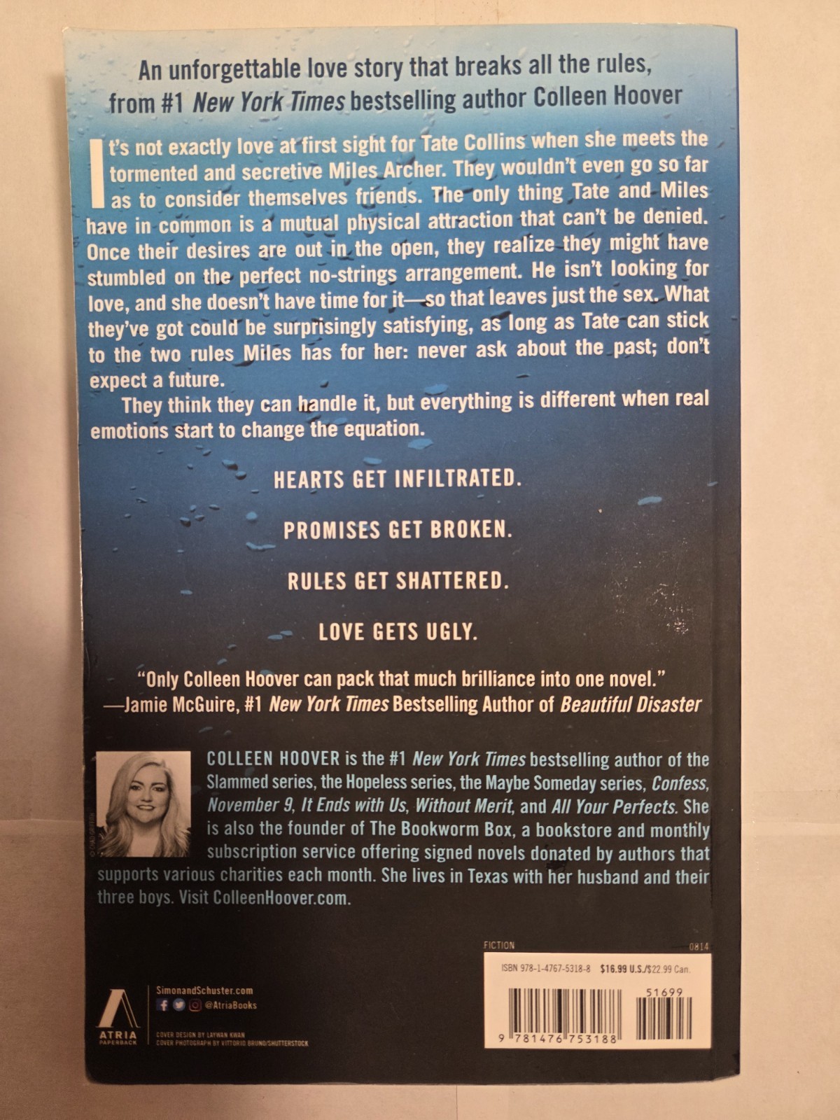 Ugly Love : A Novel by Colleen Hoover (2014, Trade Paperback)