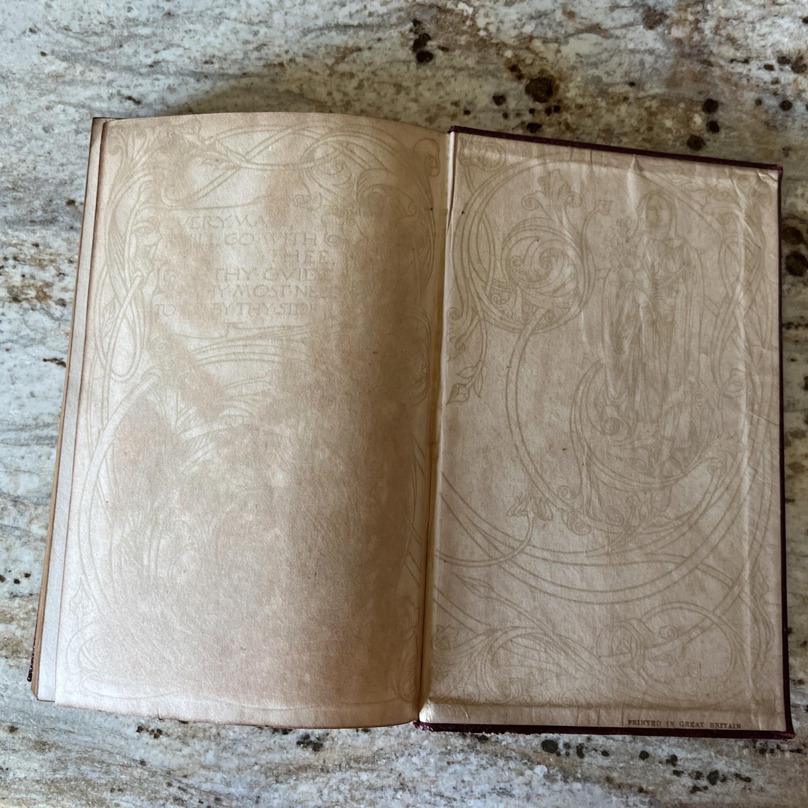 Antique Book Goethe’s Faust Parts I & II 1919 Red Leather Printed Great Britain